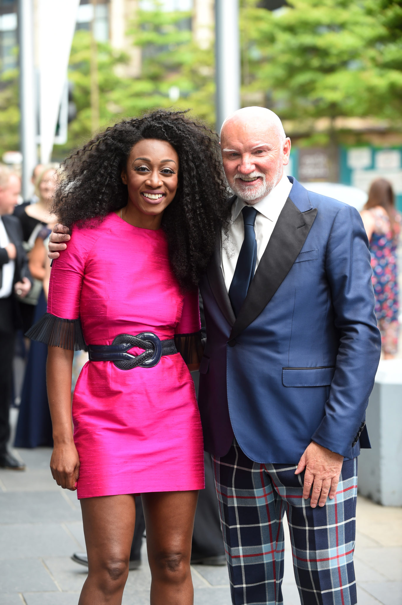 Sir Tom Hunter and singer Beverley Knight arrive at the EICC