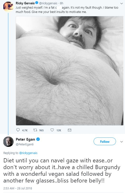 Peter Egan tweet