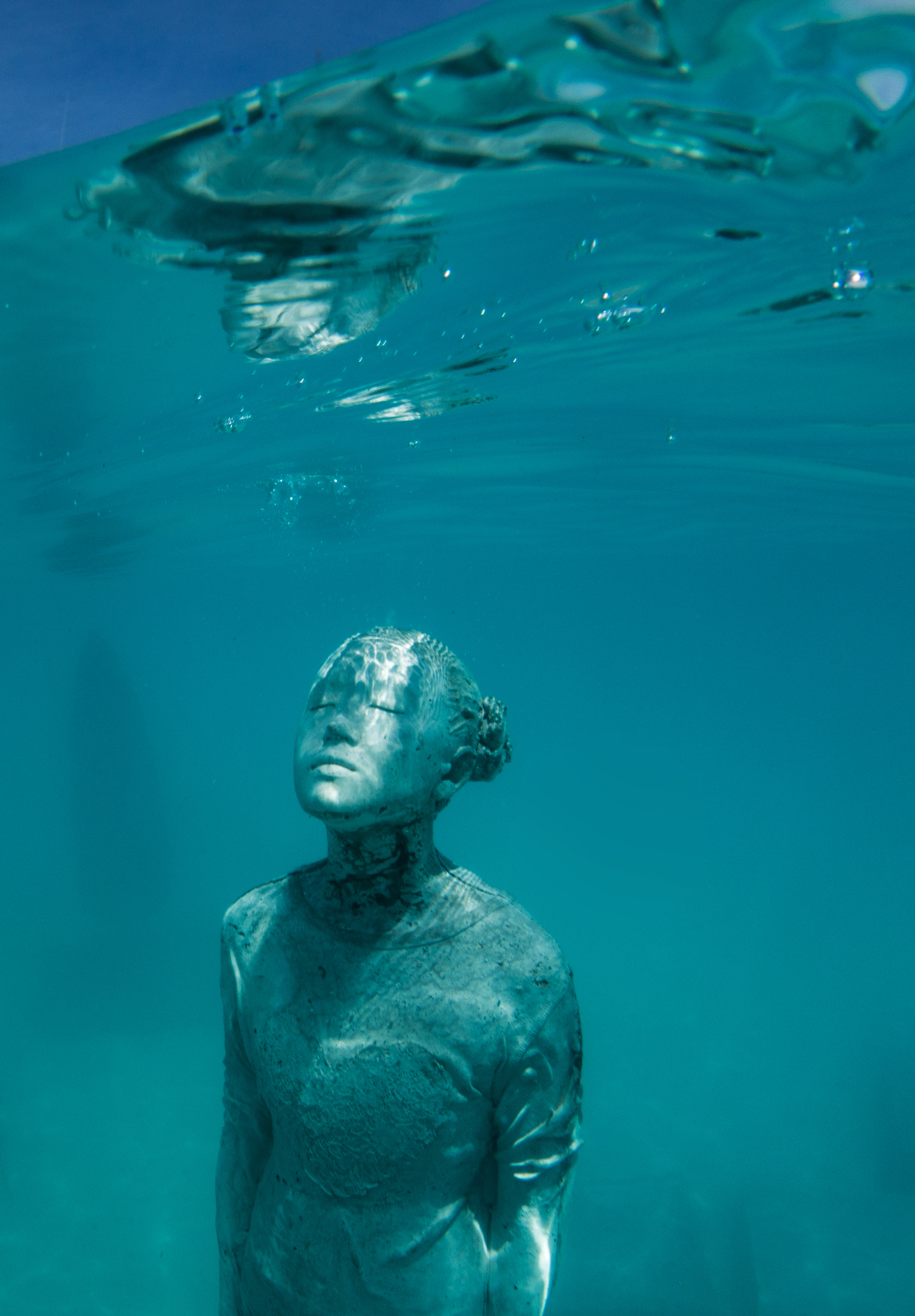 A sculpture in the Coralarium