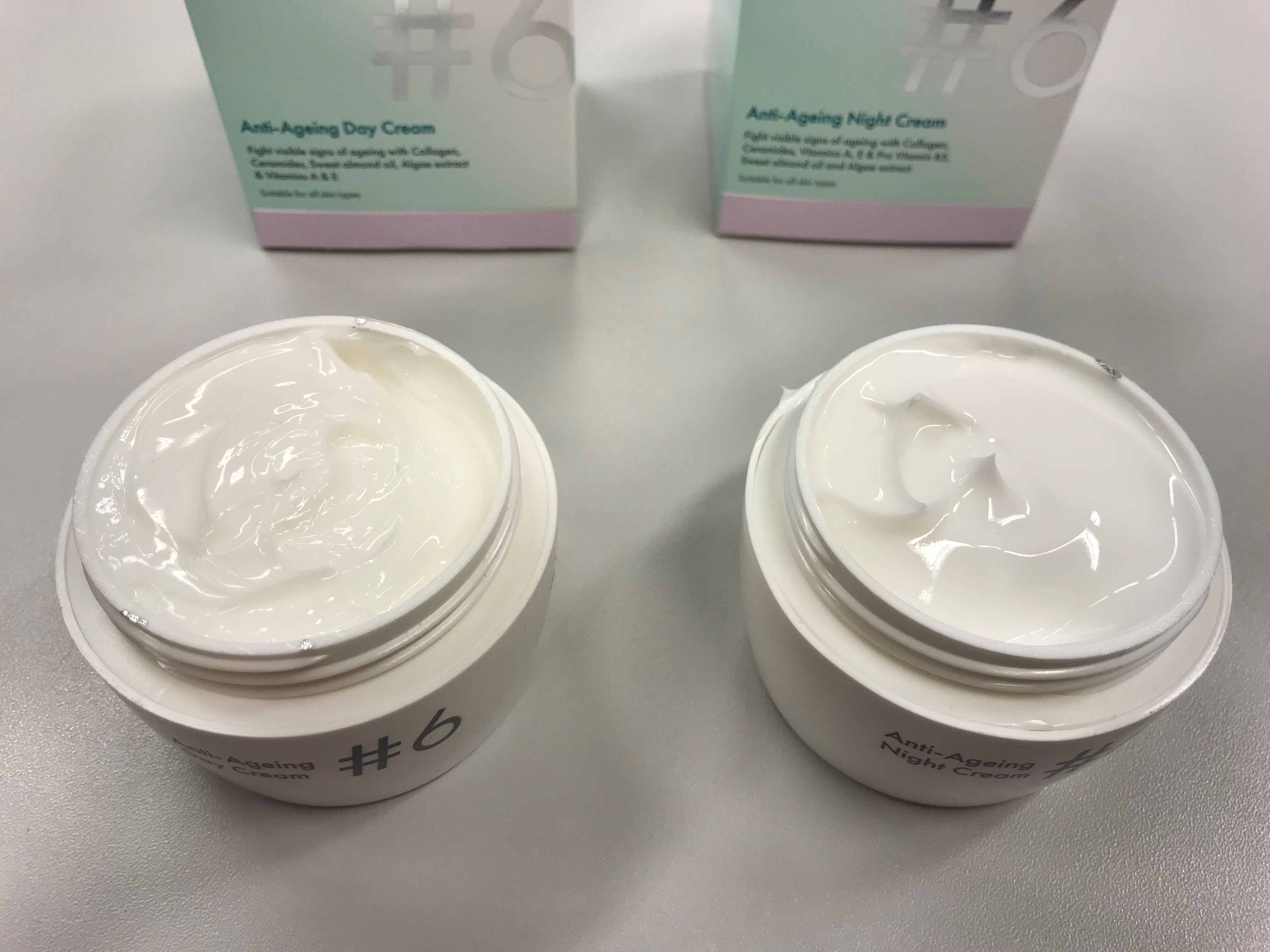 creams from the #6 skincare range at Poundland