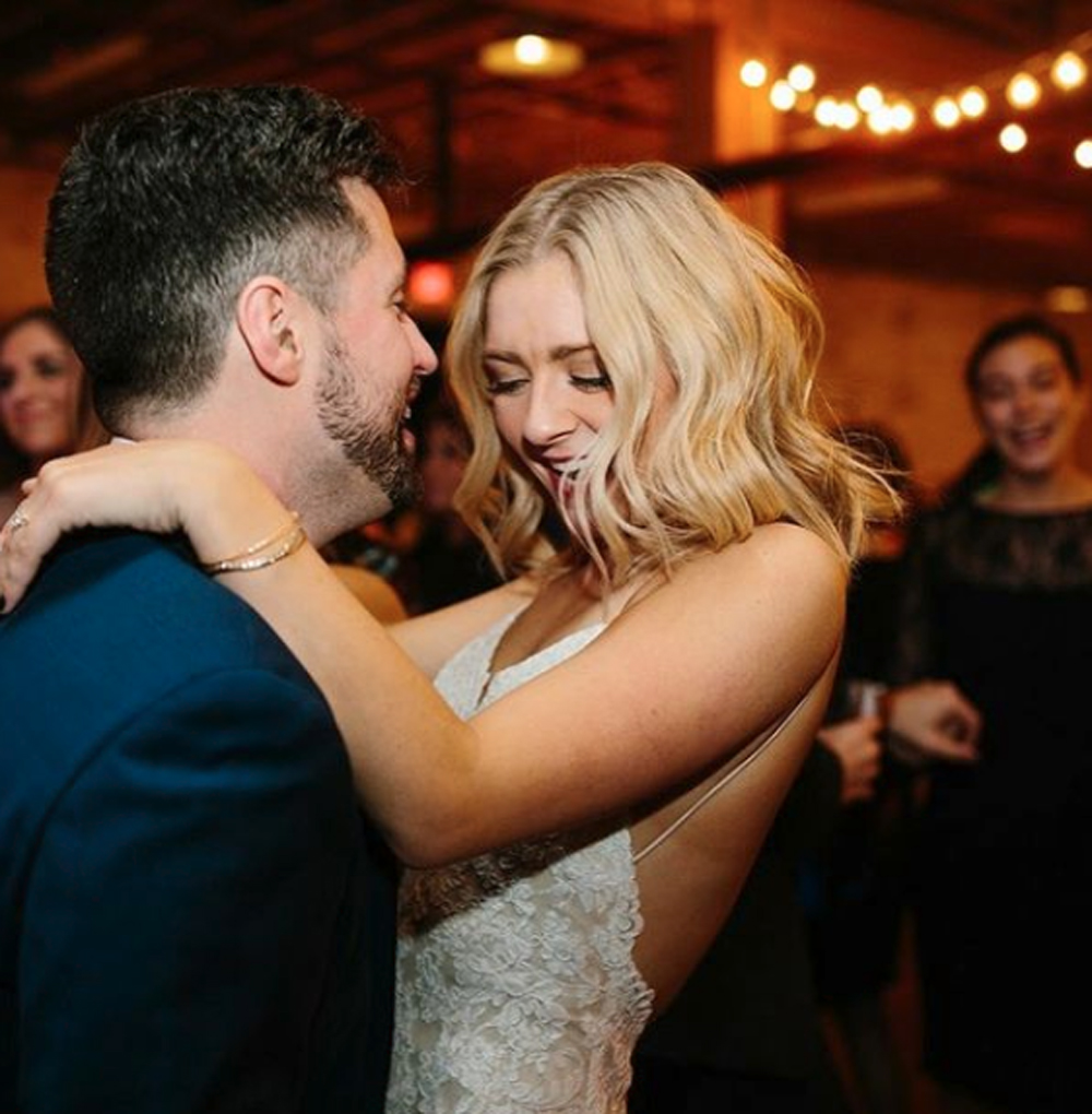 Kayla Cummings and husband Griffin Cummings on their wedding day