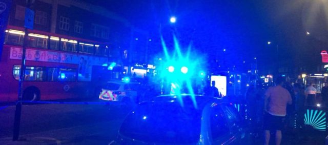 Emergency services rushed to the scene at about 9.45pm