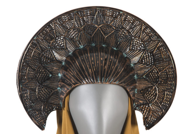 The intricate headpiece worn by Natalie Portman in Attack of the Clones