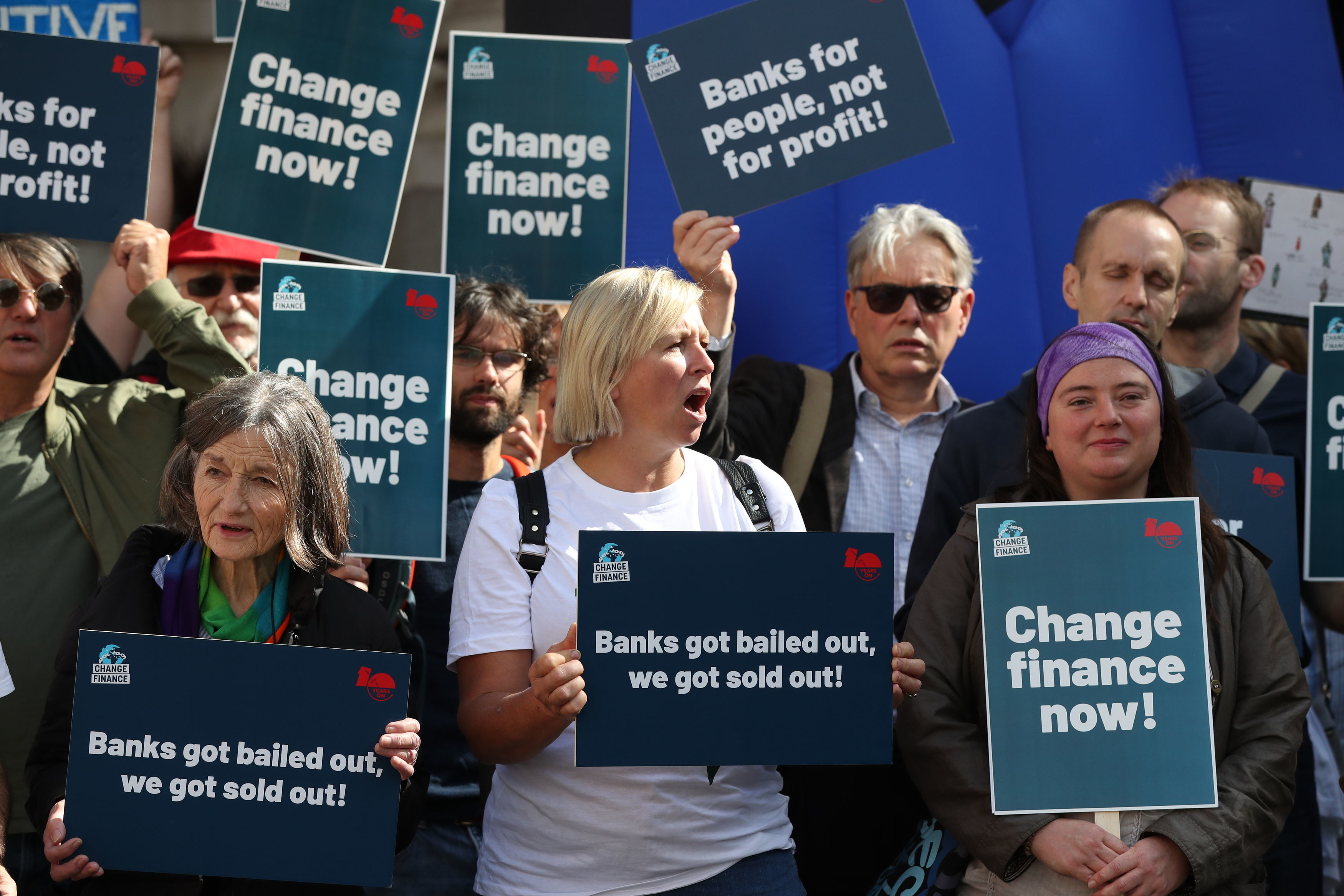 Credit crunch protest