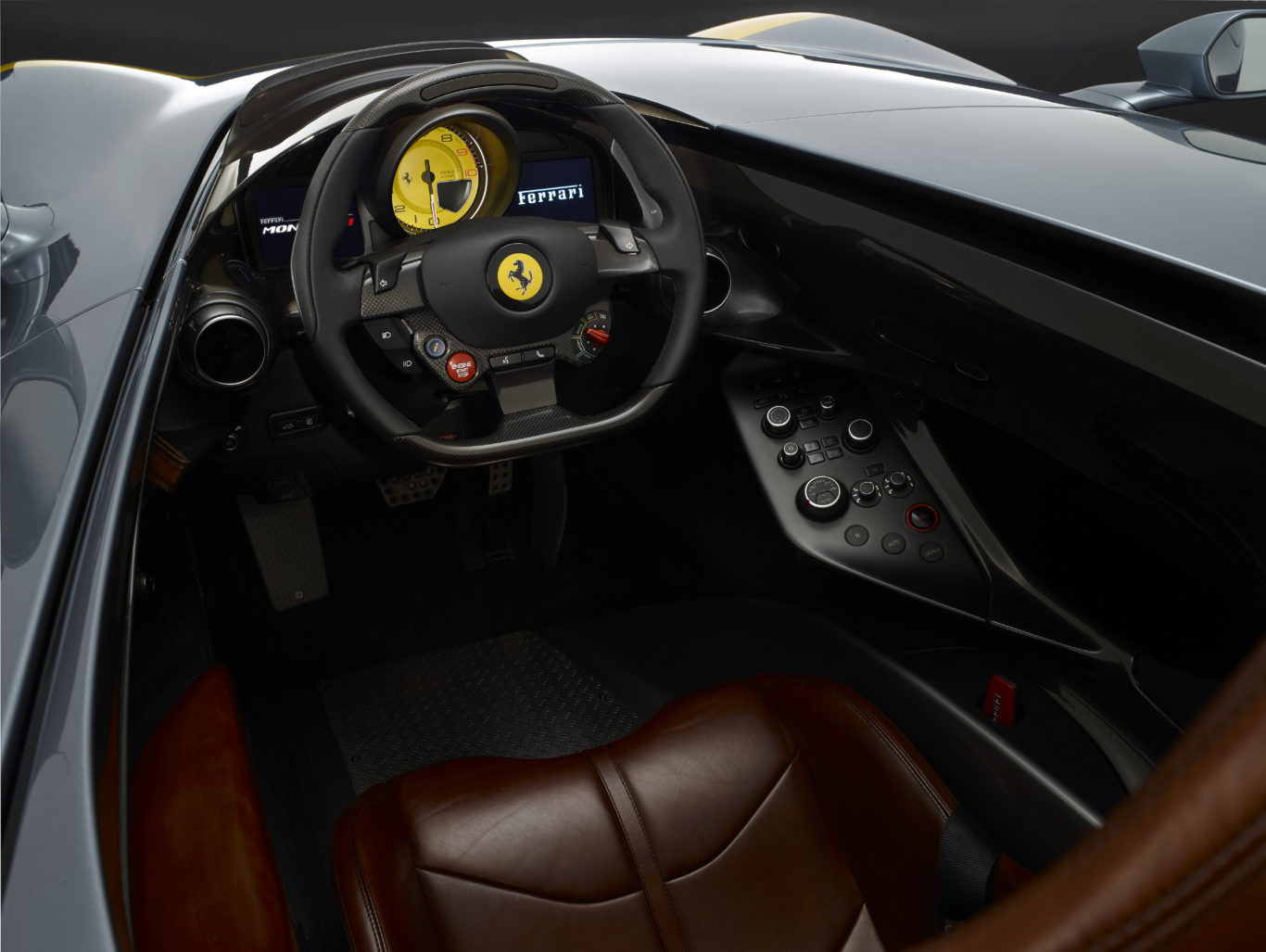 The interior of the SP1 is based around a single seat 