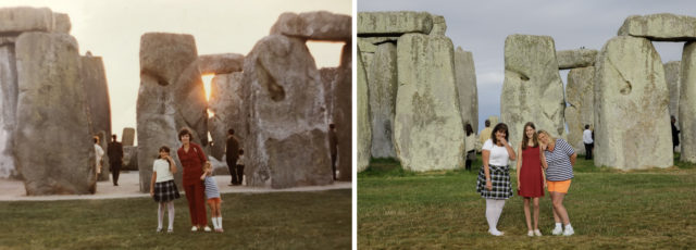 Helena Myska remembers stopping at Stonehenge on the way to Cornwall in 1971 when she was nine (Myska/English Heritage/PA)