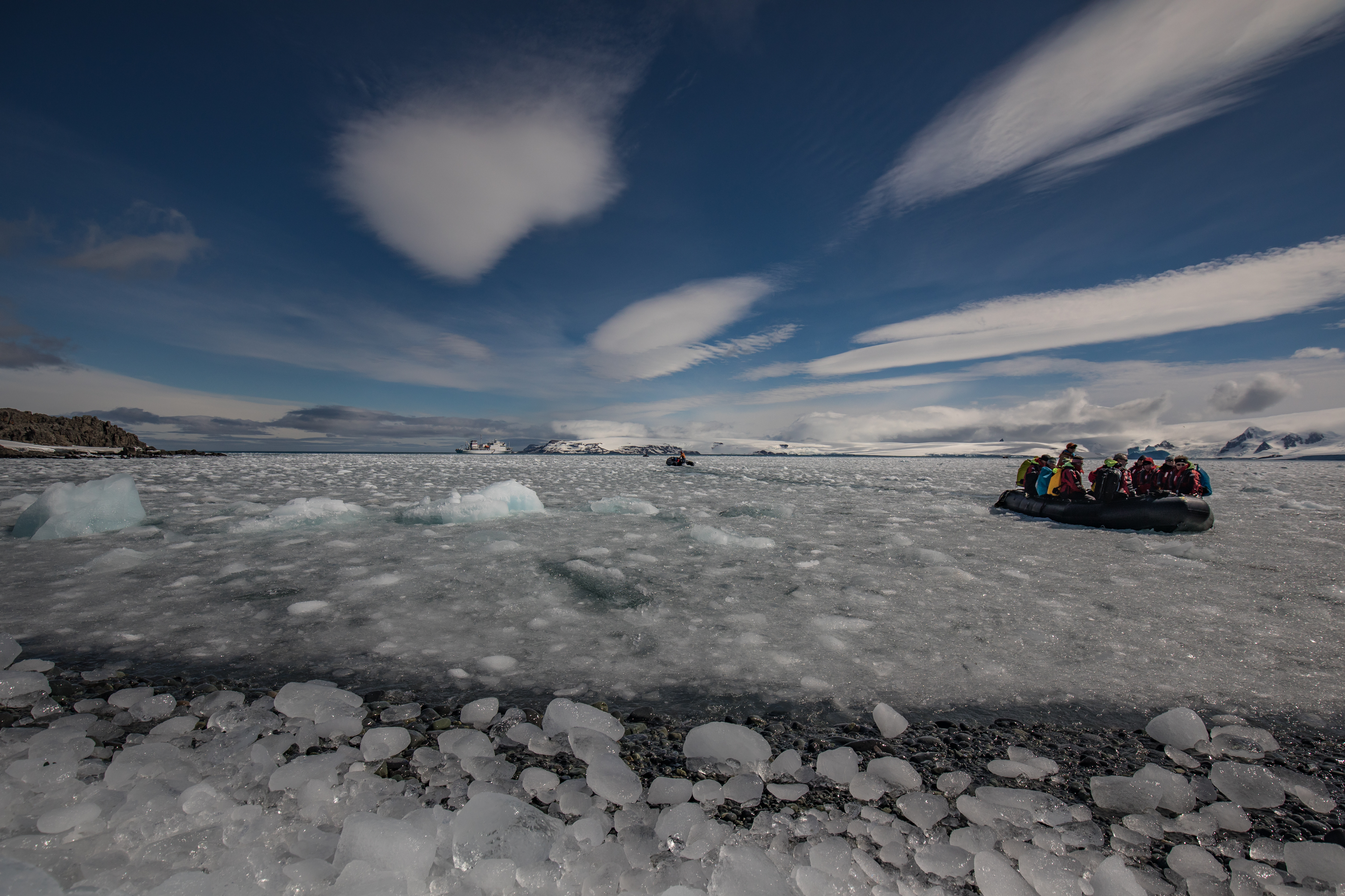 Tourists exploring the Antarctic Peninsula (Paul Goldstein/PA)