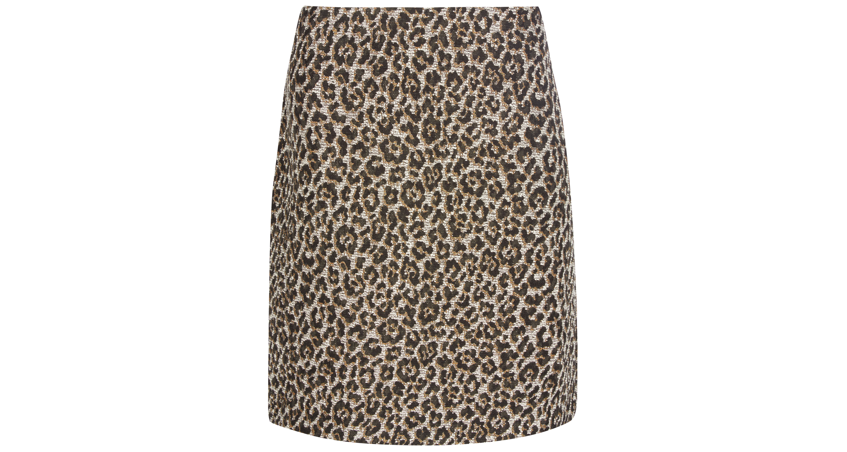 Laura Ashley Leopard Print Jaquard A-Line Skirt