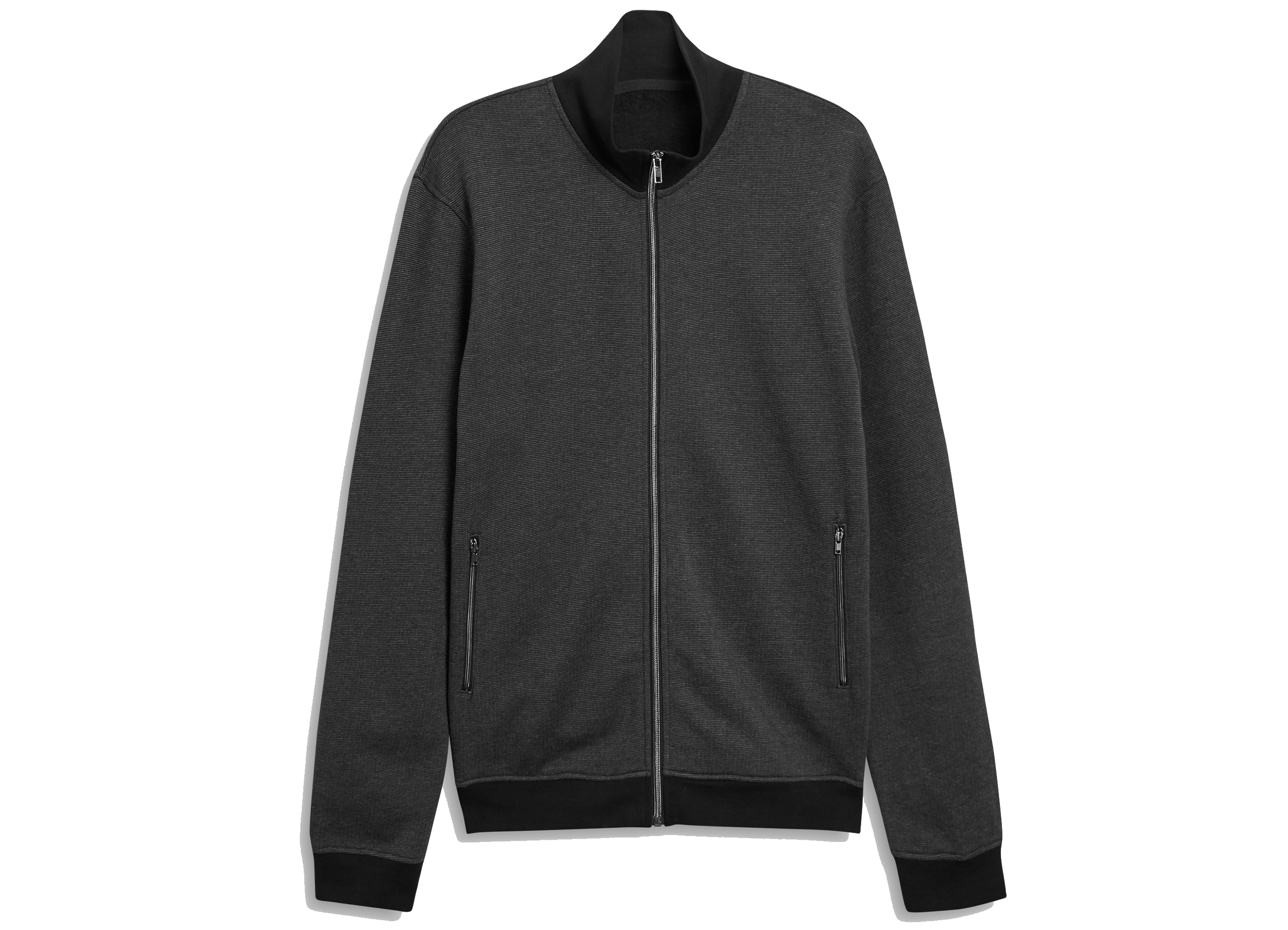 Next Grey Zip Through Funnel Neck Top