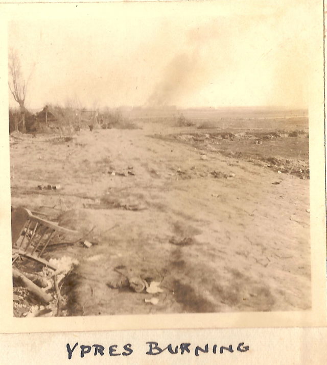 A photograph of Ypres, believed to have been taken in January 1915 (R.H.E. Bennett/PA)