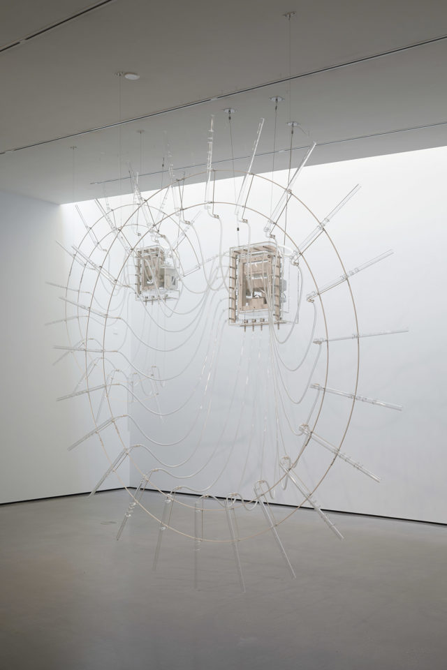 Cerith Wyn Evans's installation, Composition for 37 flutes (in two parts), at the Hepworth Wakefield gallery