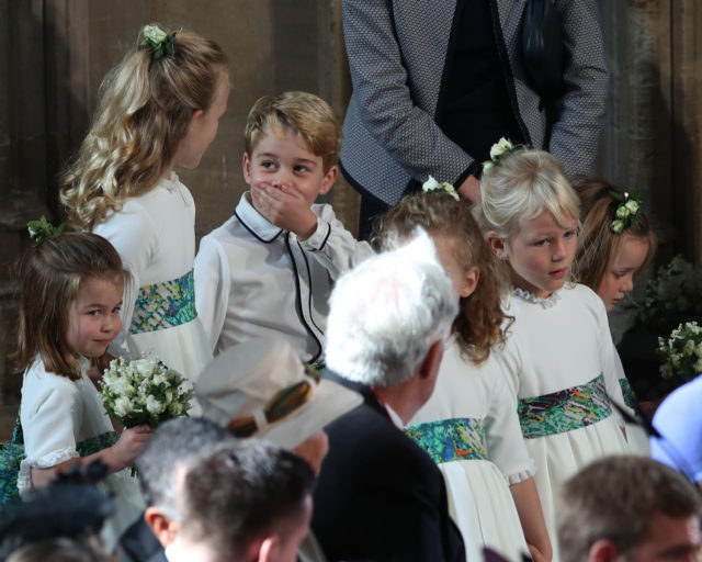 Savannah and George at Princess Eugenie's wedding