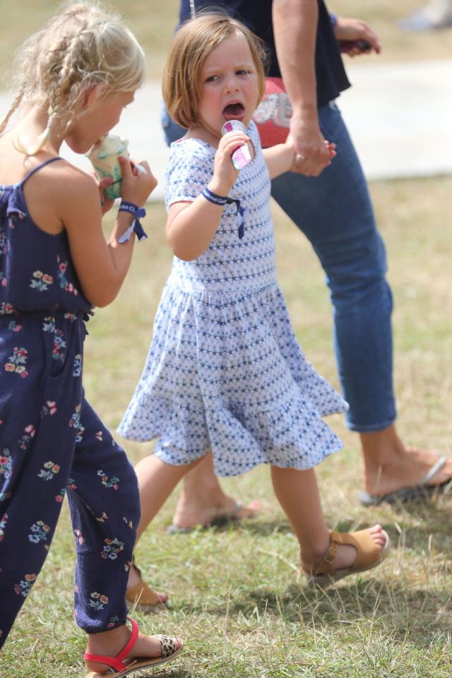 Mia Tindall eating an ice lolly
