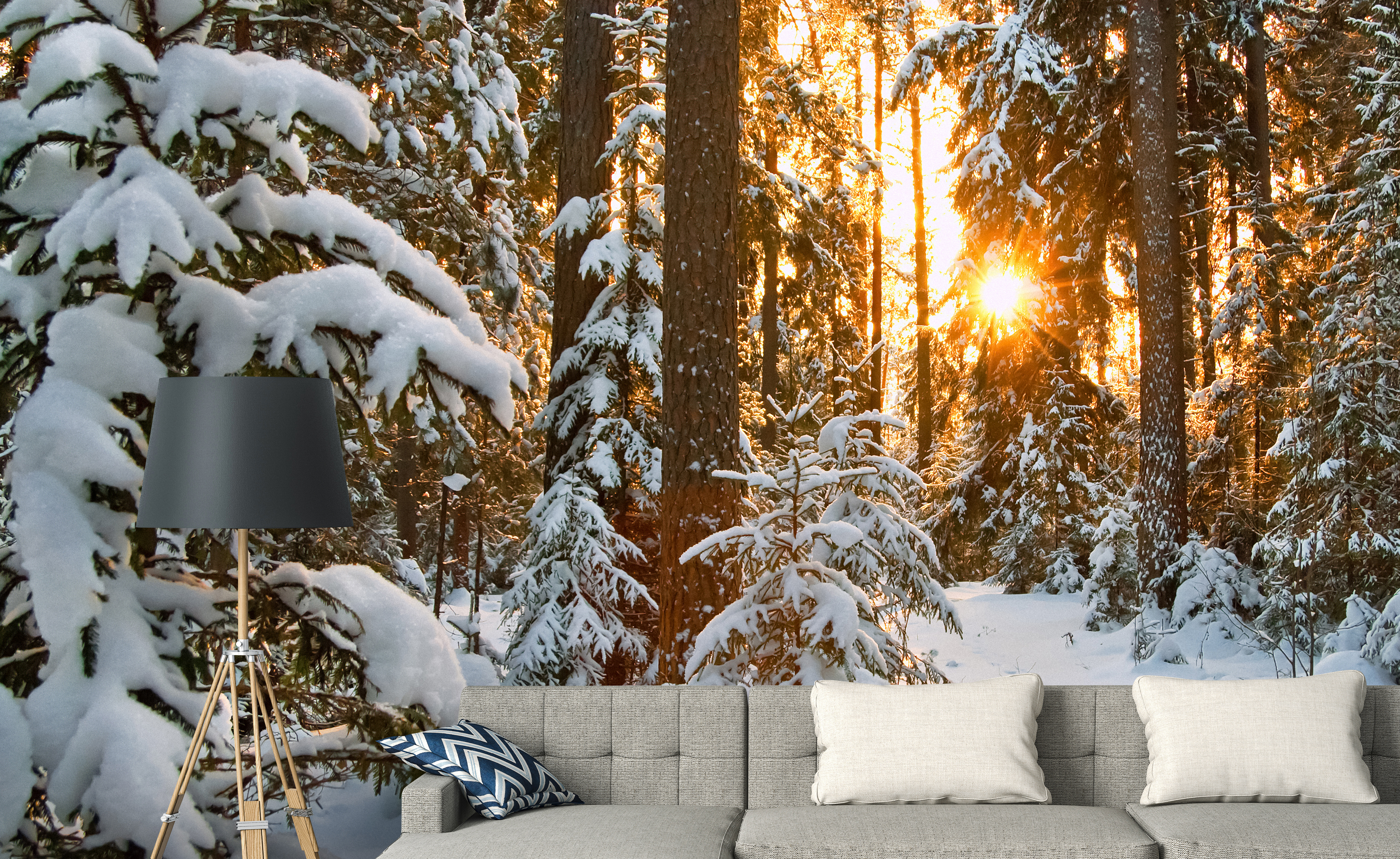 Winter Wonderland Wall Mural, from £27 a square metre, Wallsauce (Wallsauce/PA)