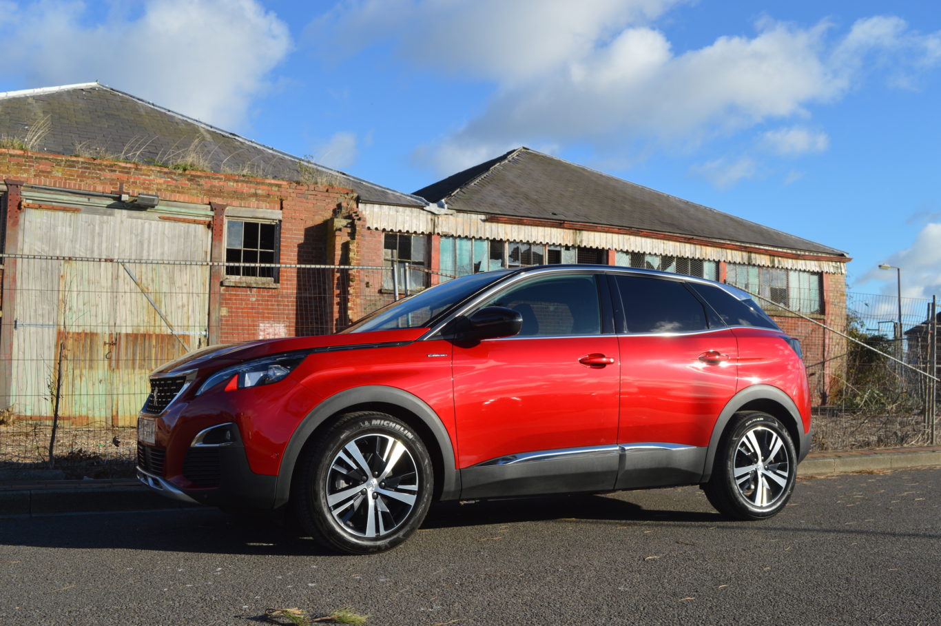 The Peugeot benefits from large diamond-cut alloy wheels