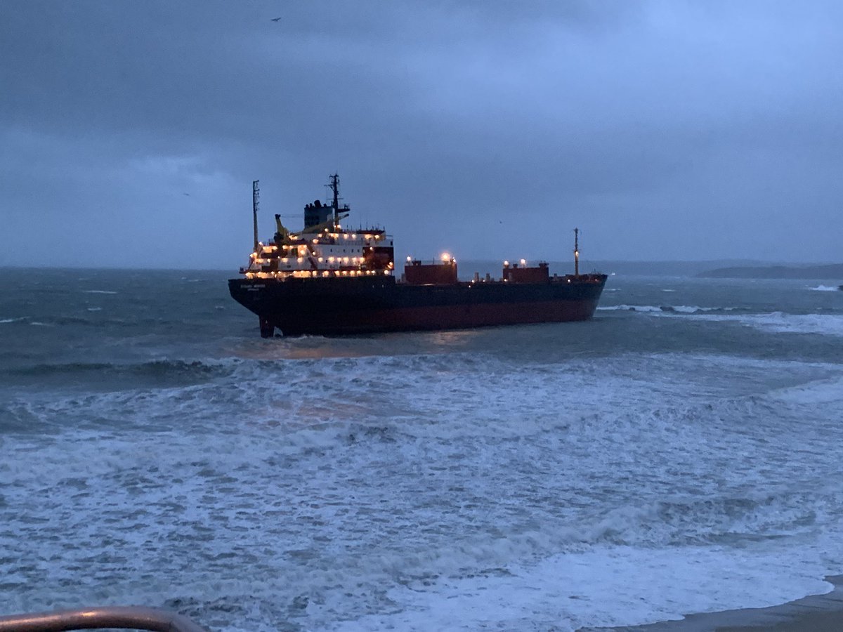 The vessel ran aground in "extreme" and "horrific" weather (Nigel Kitto/PA)