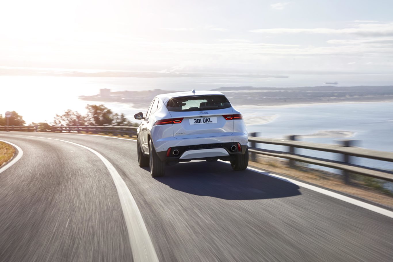 Compact proportions make the E-Pace easy to place on the road