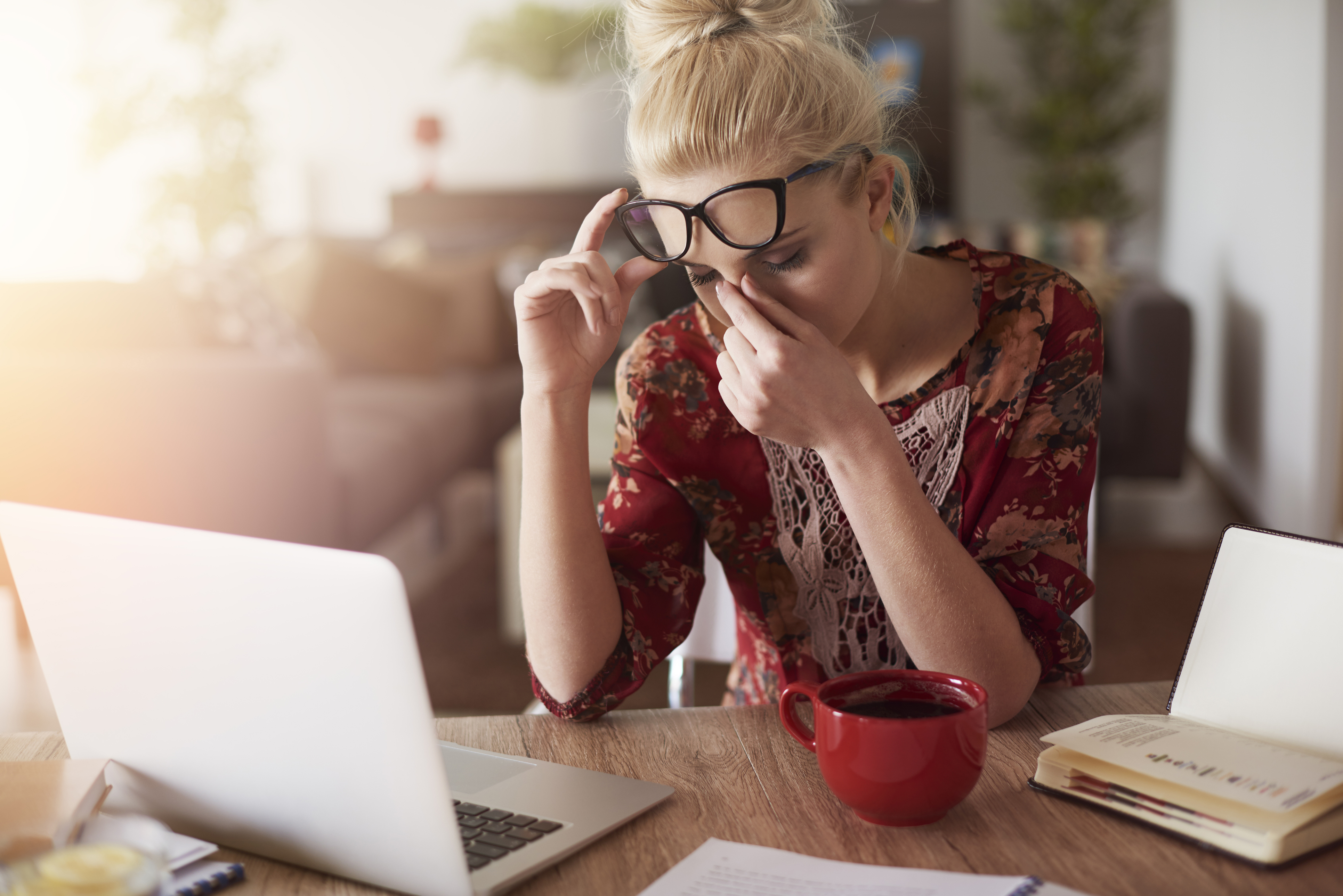Woman at her computer