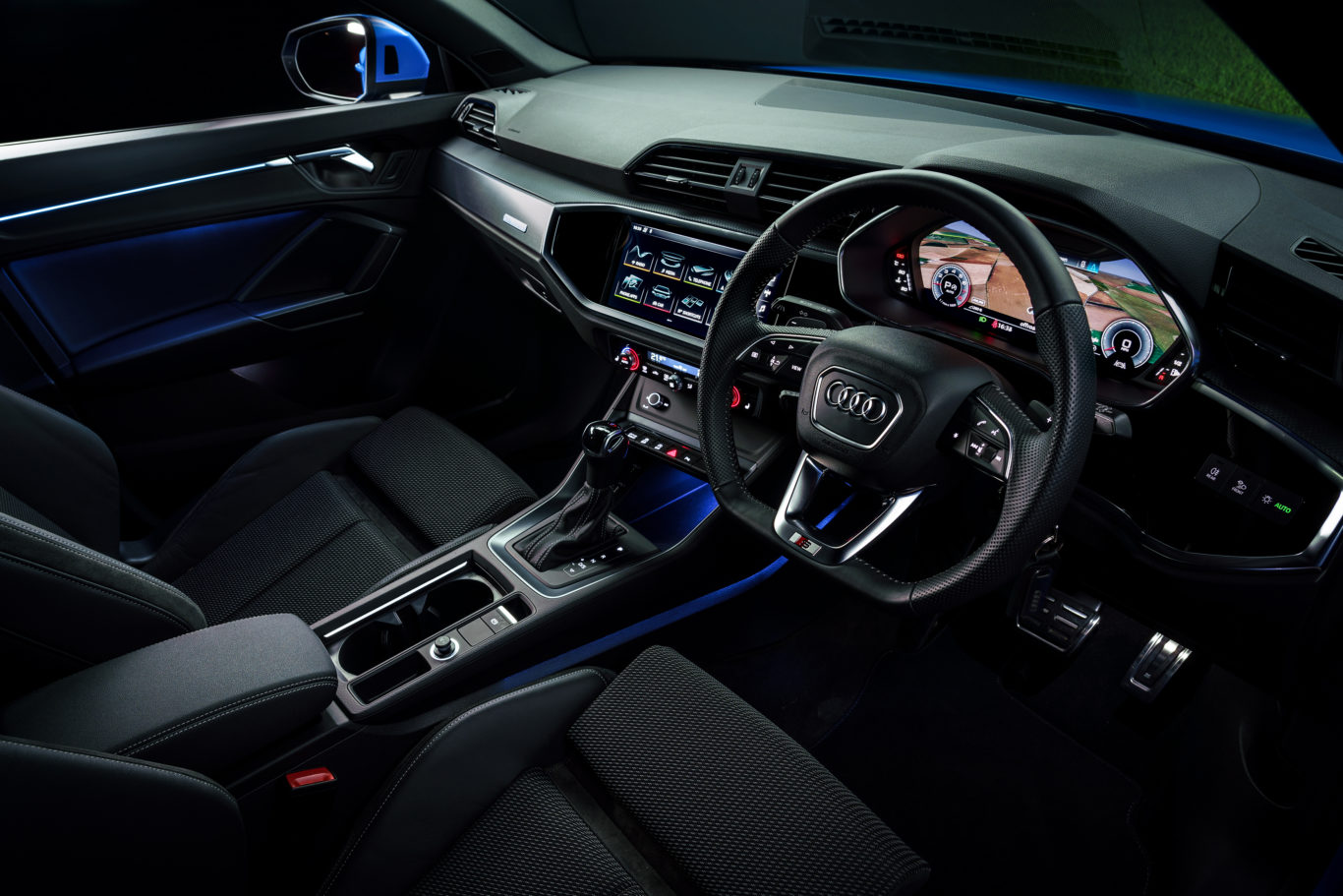 The interior of the Q3 is impressively well-made