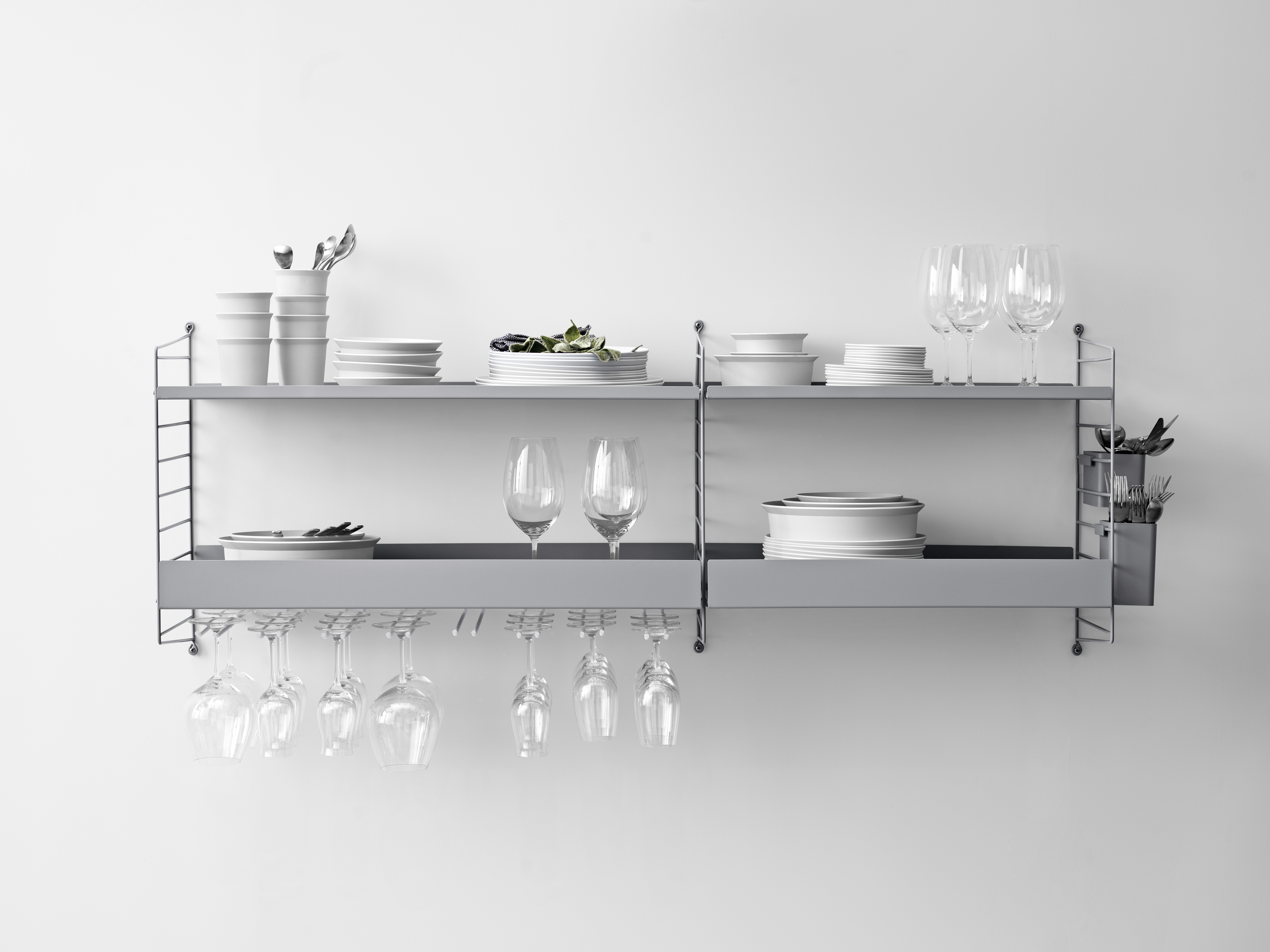Kitchen shelves from String