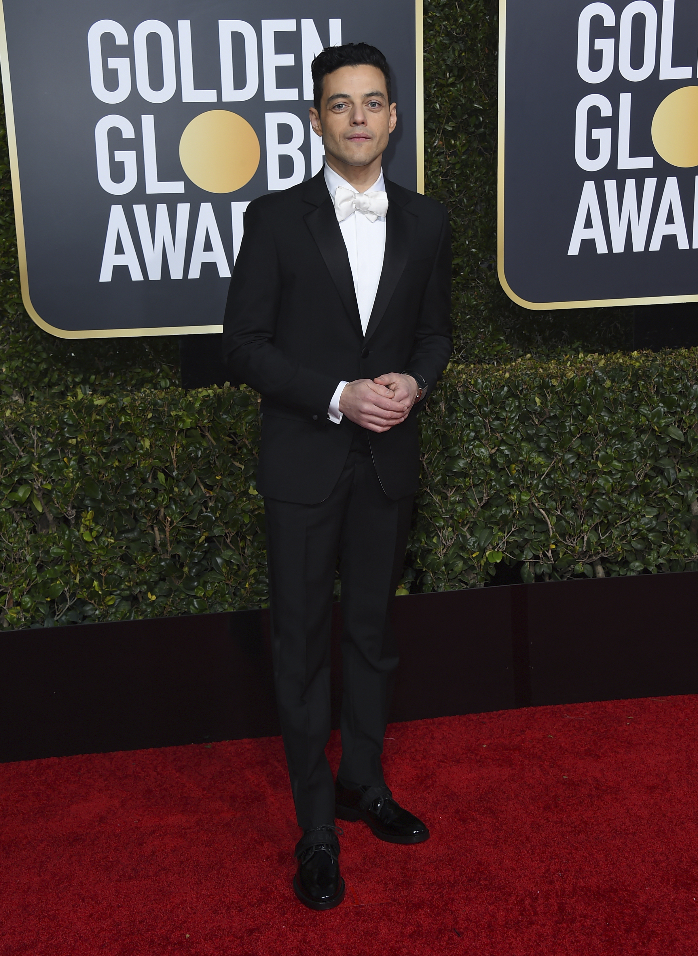 Rami Malek arrives at the 76th annual Golden Globe Awards