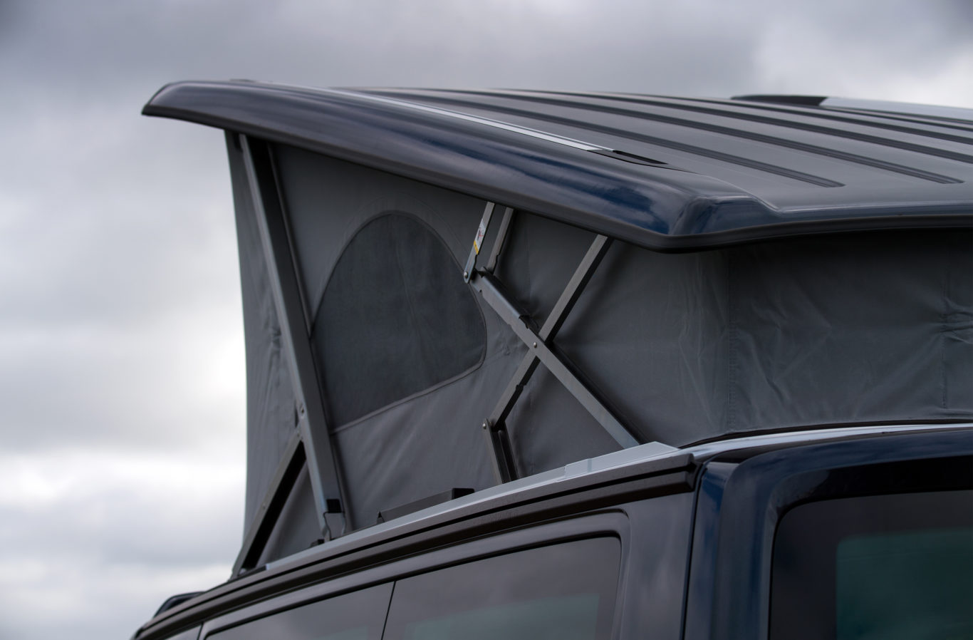 A pop-top roof gives better headroom and additional sleeping areas