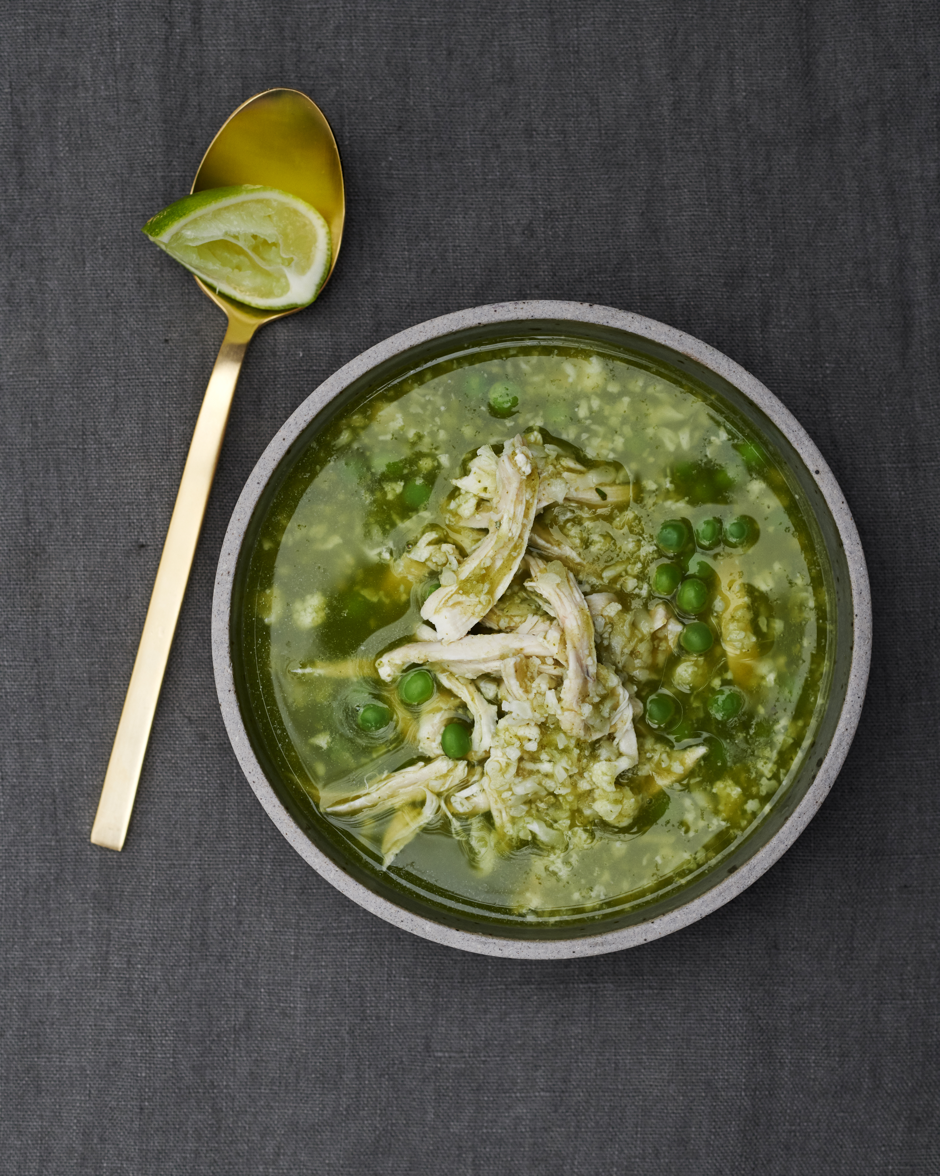 Peruvian Chicken Cauli Rice Soup from The Clean Plate by Gwyneth Paltrow (Ditte Isager/PA)