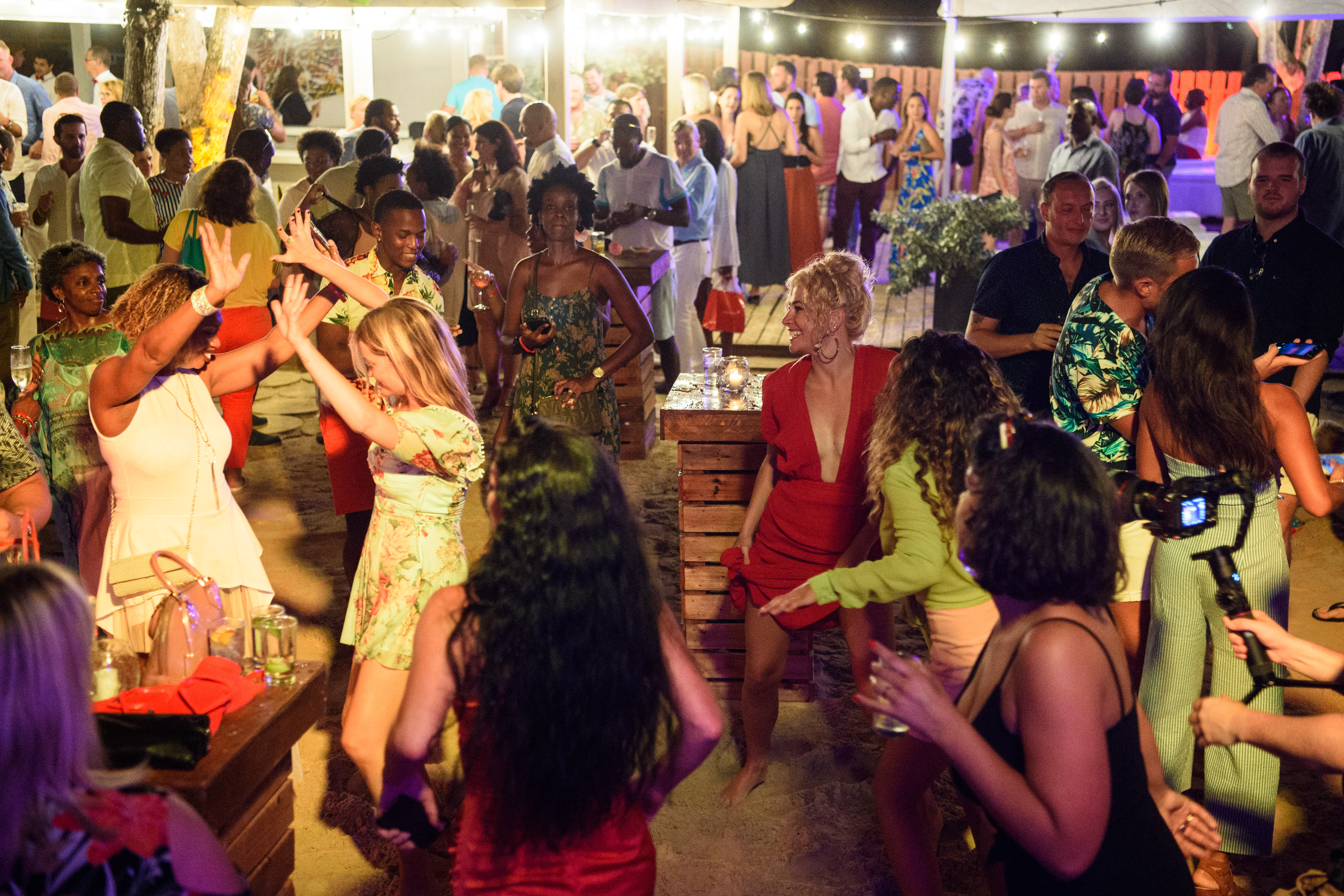 Pixie Lott dancing at the Departure Beach launch party (Virgin Holidays/PA)