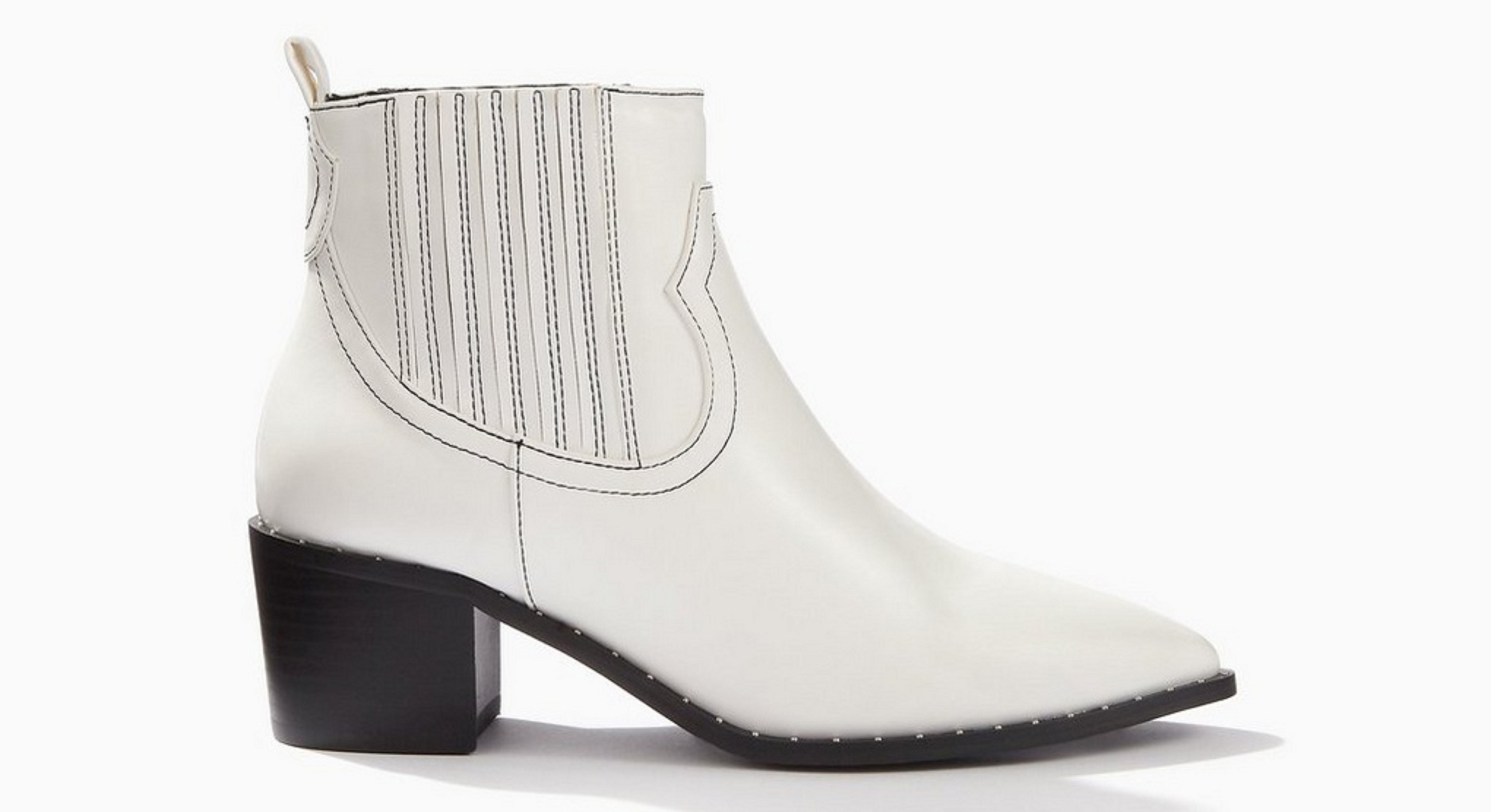 Miss Selfridge Brooke White Western Boots