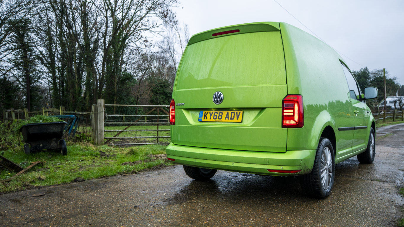 A large tailgate makes accessing the rear of the van easy