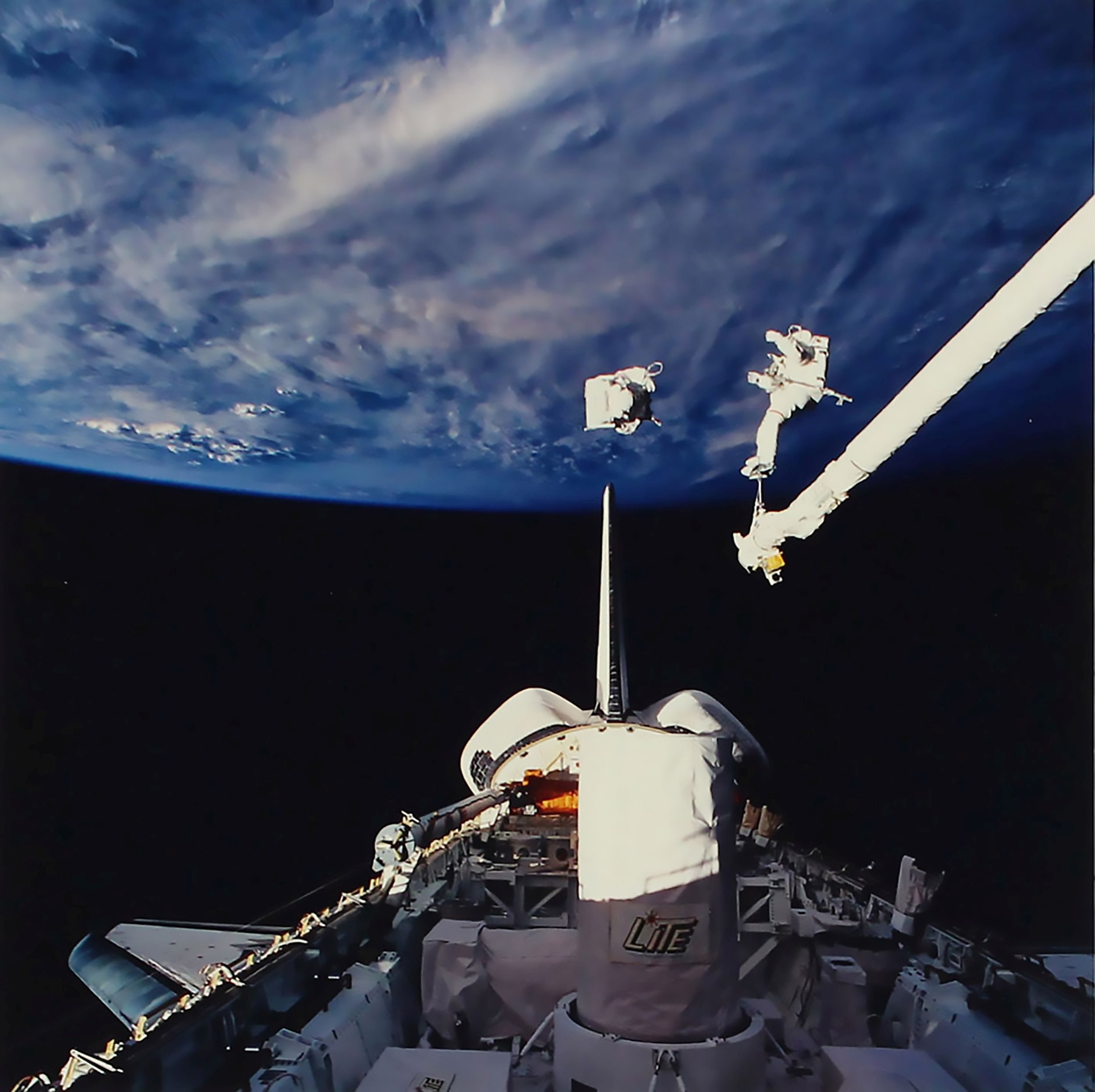 Astronauts in space.