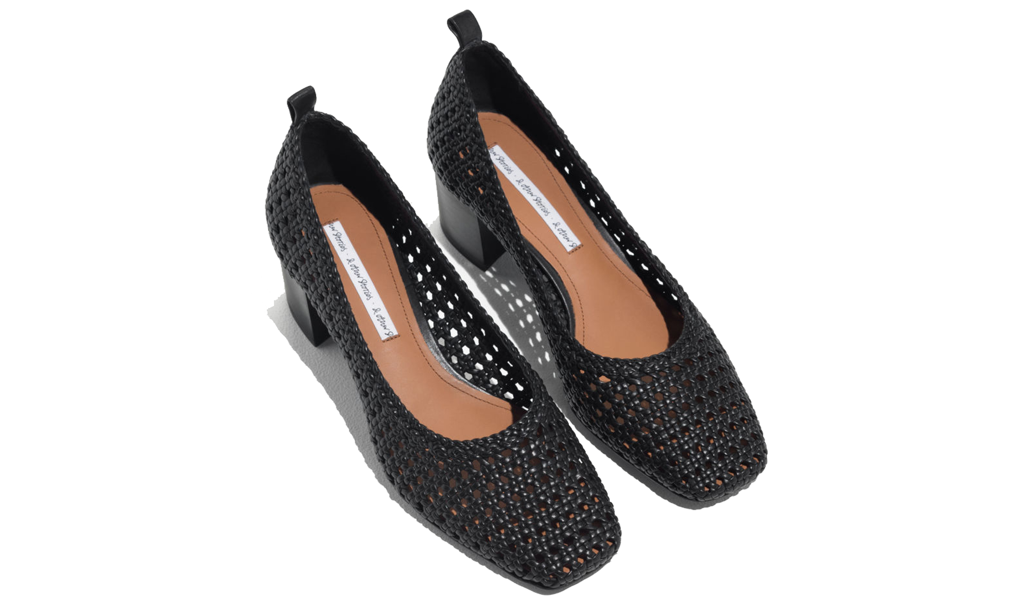 & Other Stories Square Toe Woven Heels