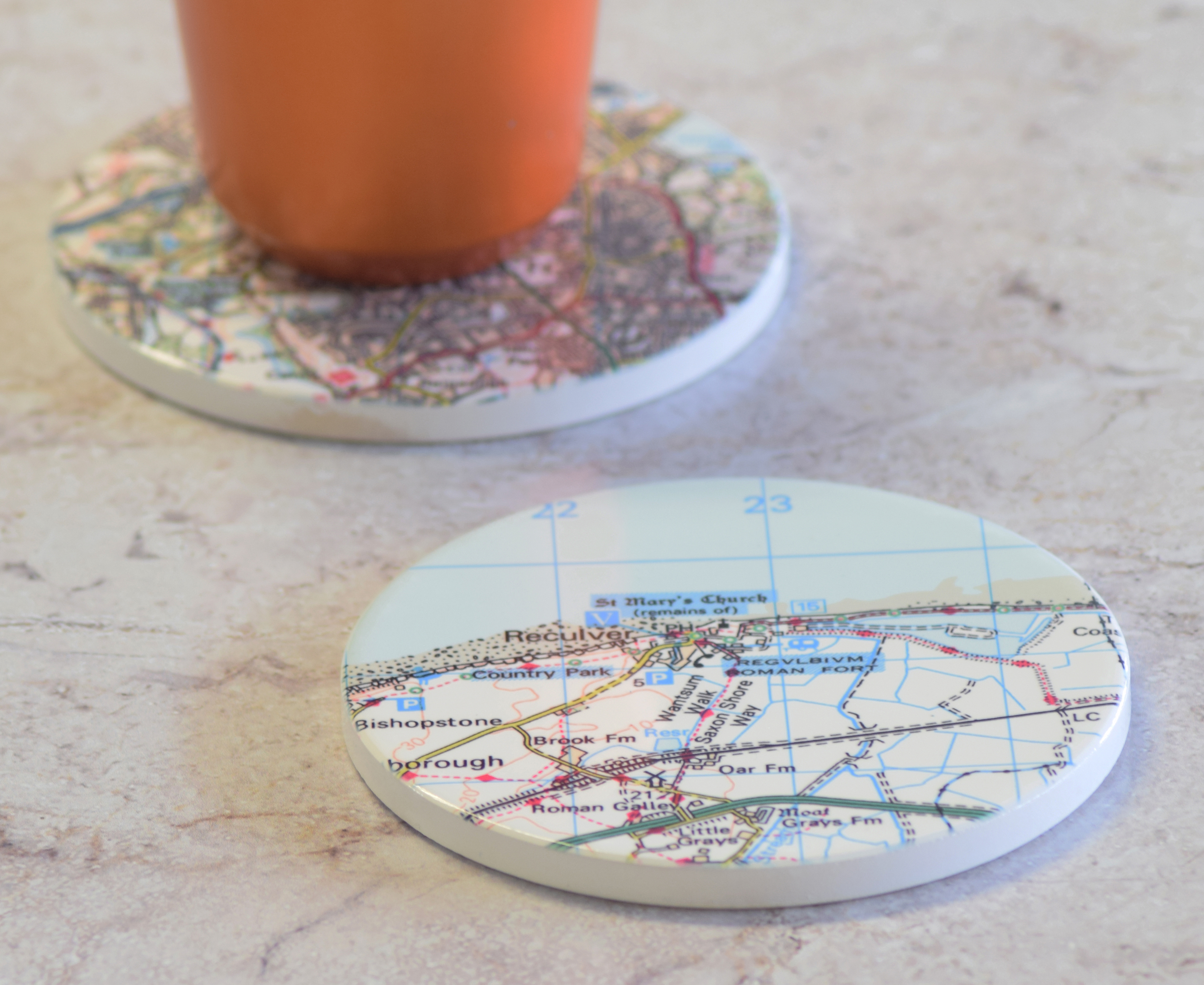 Postcode coasters