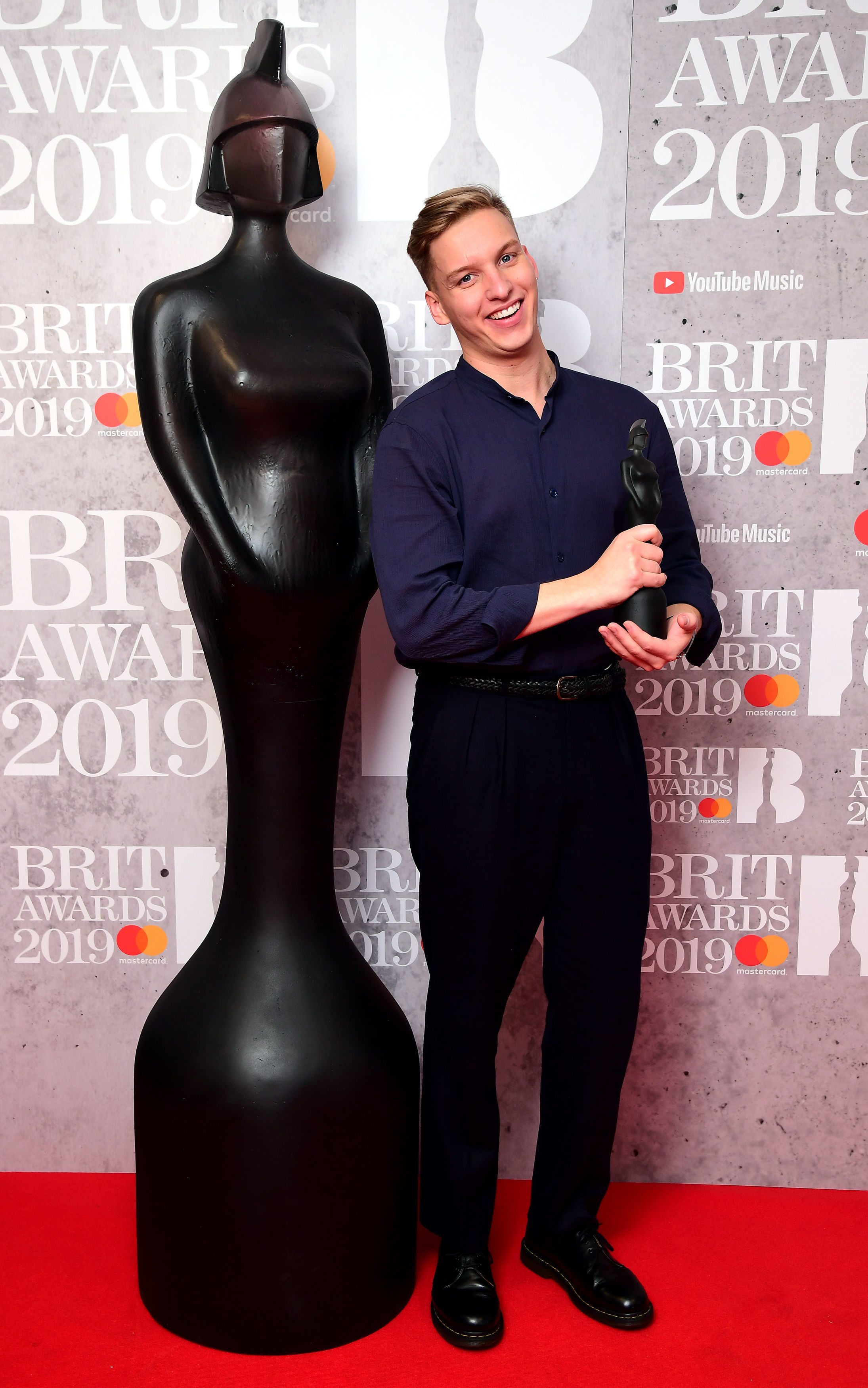 George Ezra with his Best British Male Solo Artist Brit Award