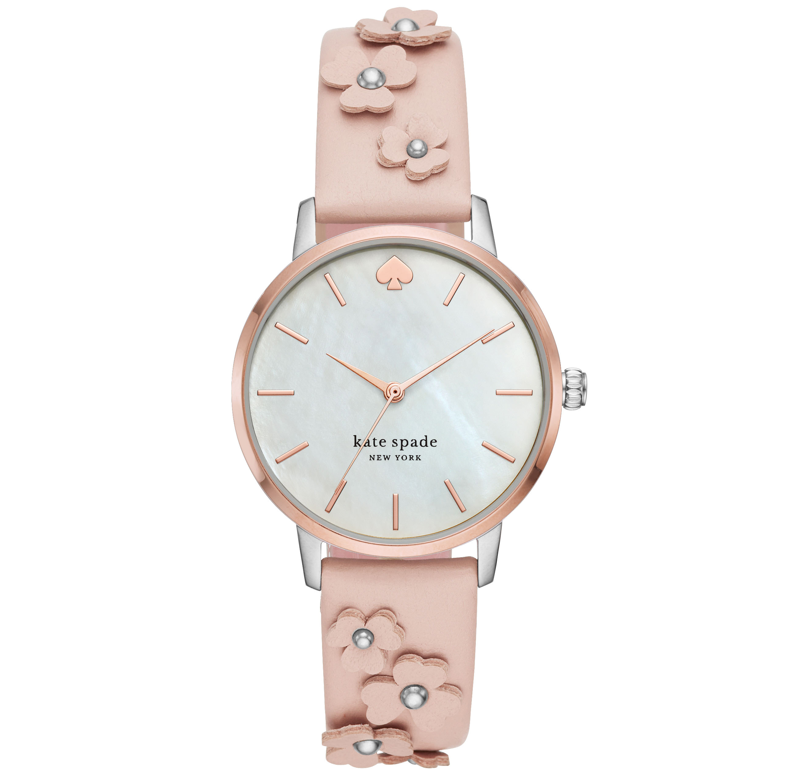 Kate Spade Metro Floral Vachetta Leather Watch