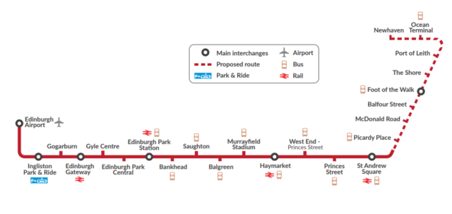 New tram map