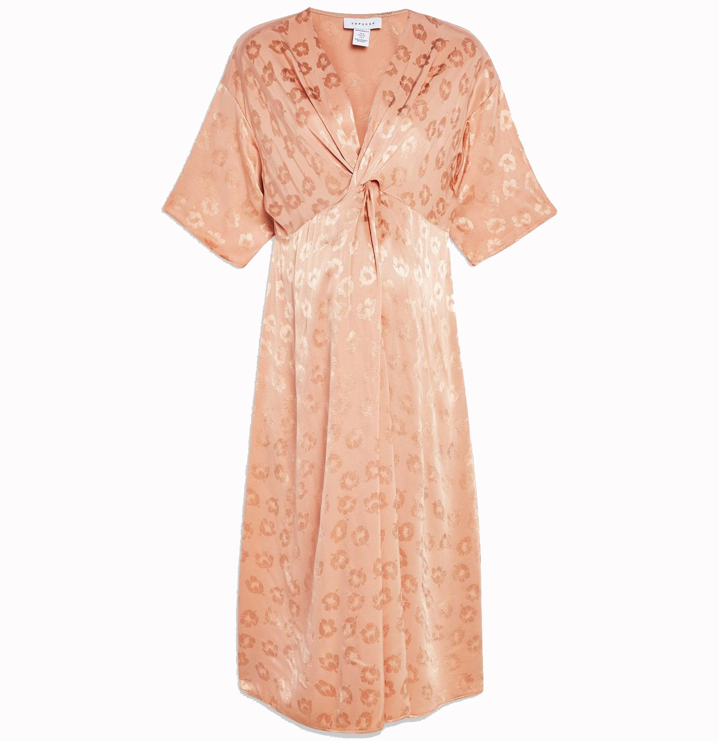 Topshop Maternity Jacquard Knot Midi Dress
