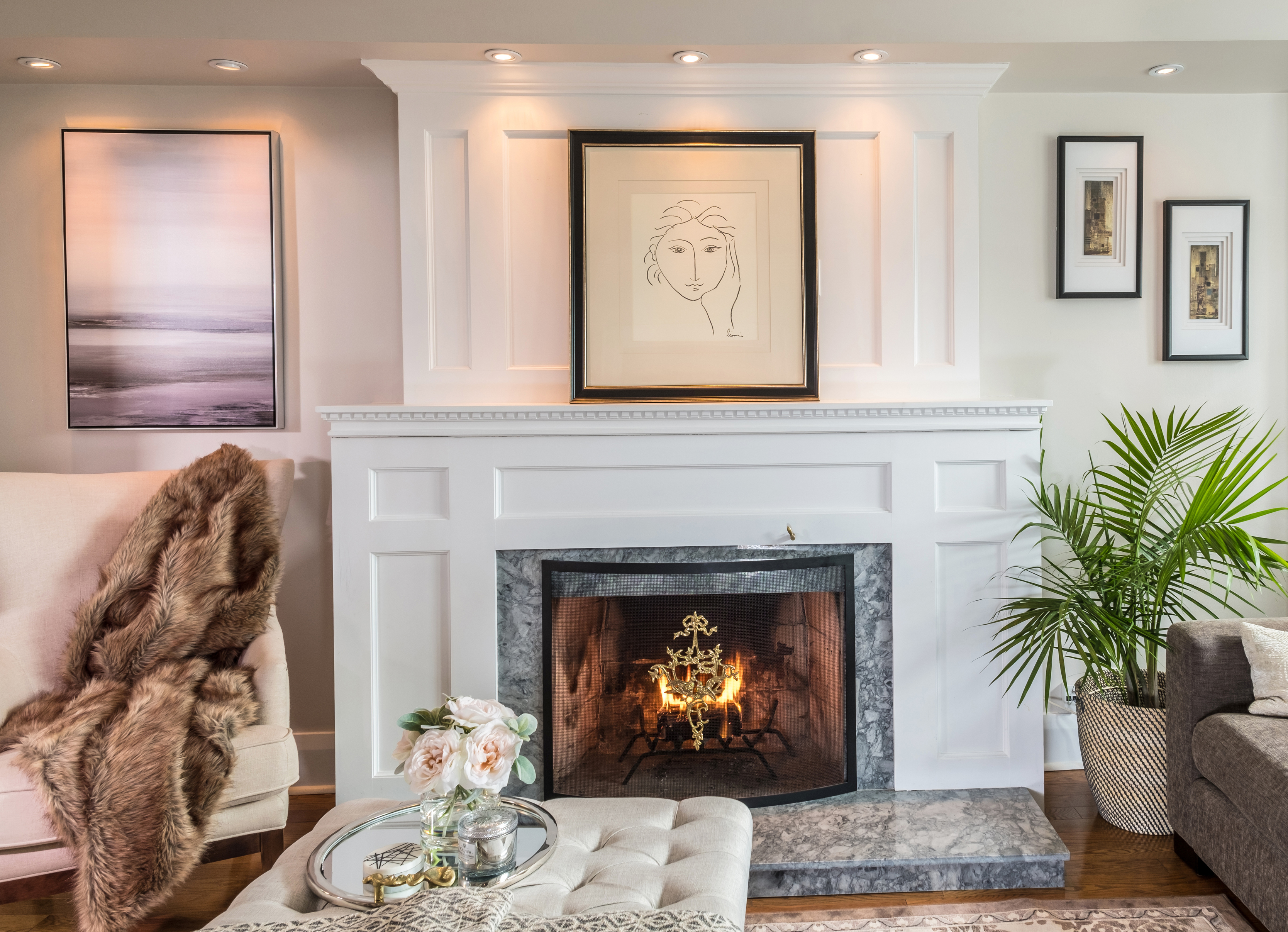 A neutral backdrop and luxury, sensual details from faux fur to velvet feature in this typical Taurean setting (ScS/PA)