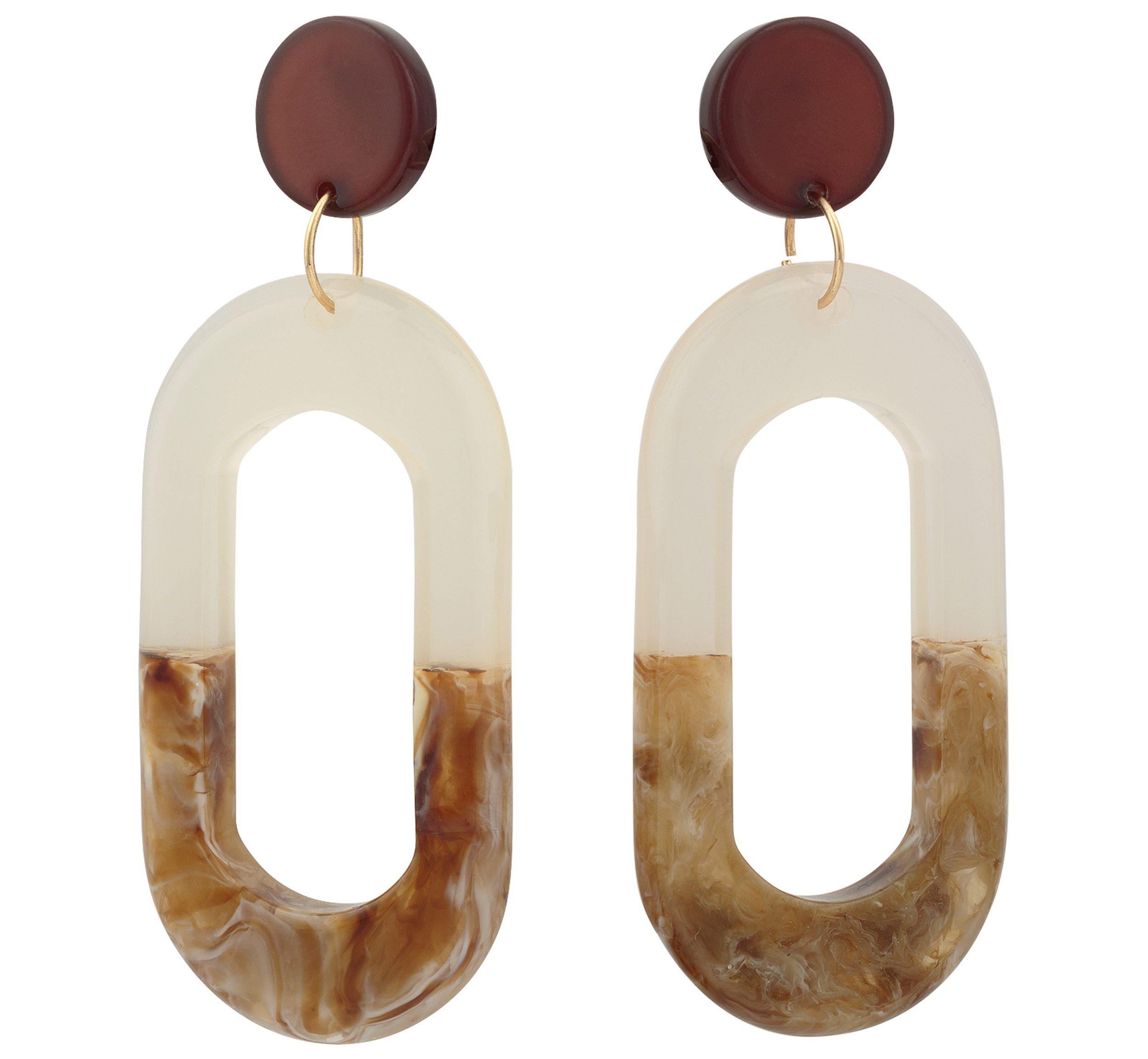 Oliver Bonas Zawe Oval Drop Statement Earrings