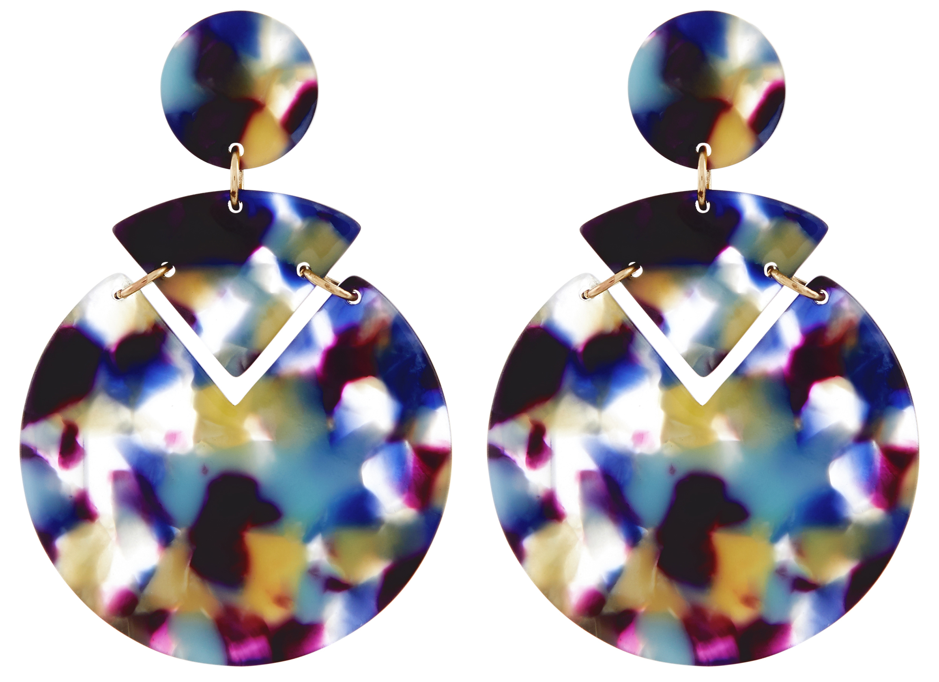 Accessorize Colour Block Resin Earrings