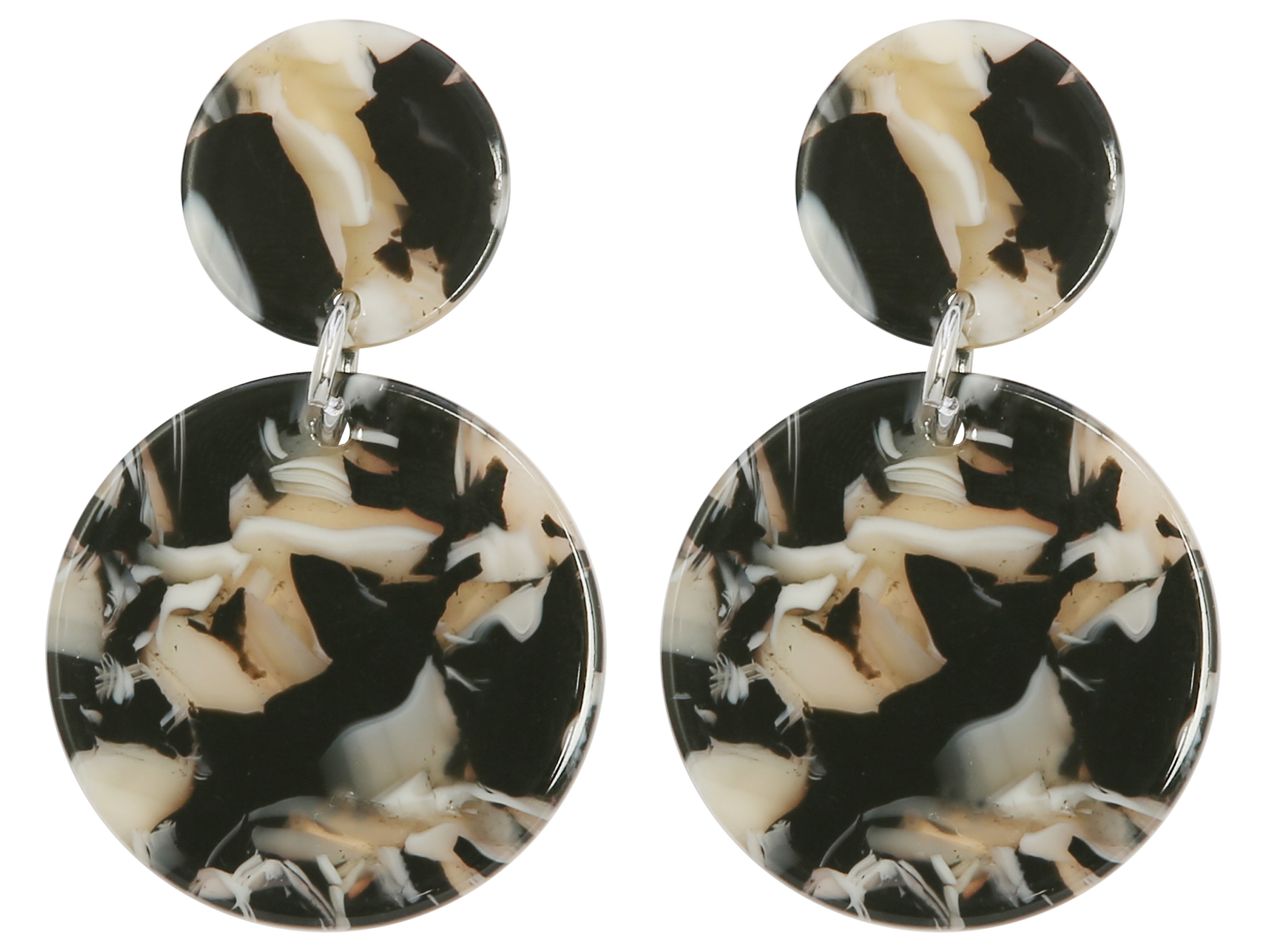 M&Co Smudge Drop Circle Earrings