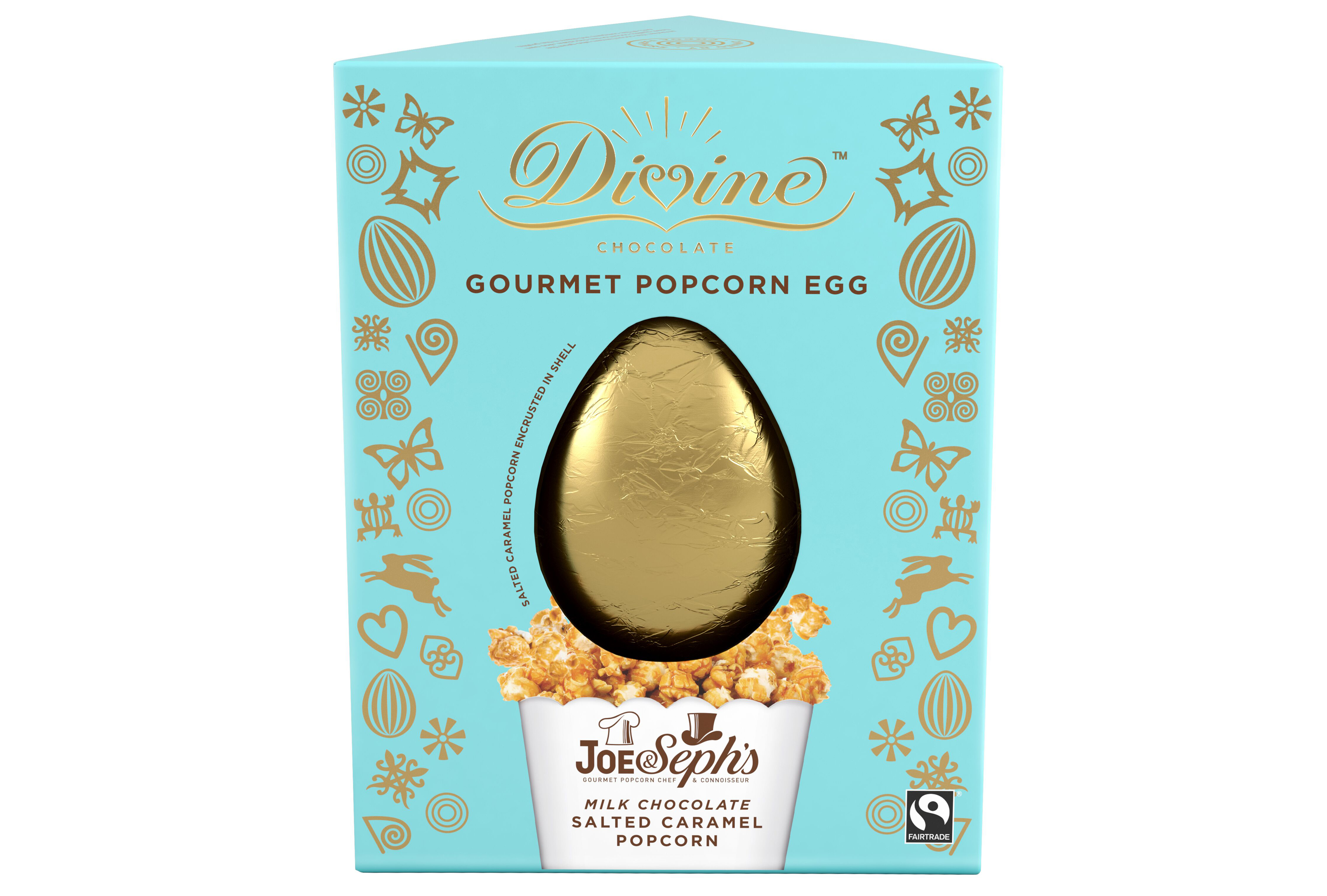 Divine Milk Chocolate Popcorn Easter Egg (Divine/PA)