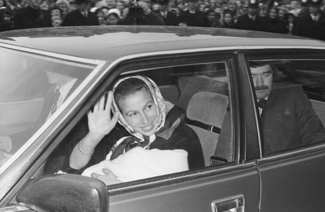 Anne with son Peter Phillips