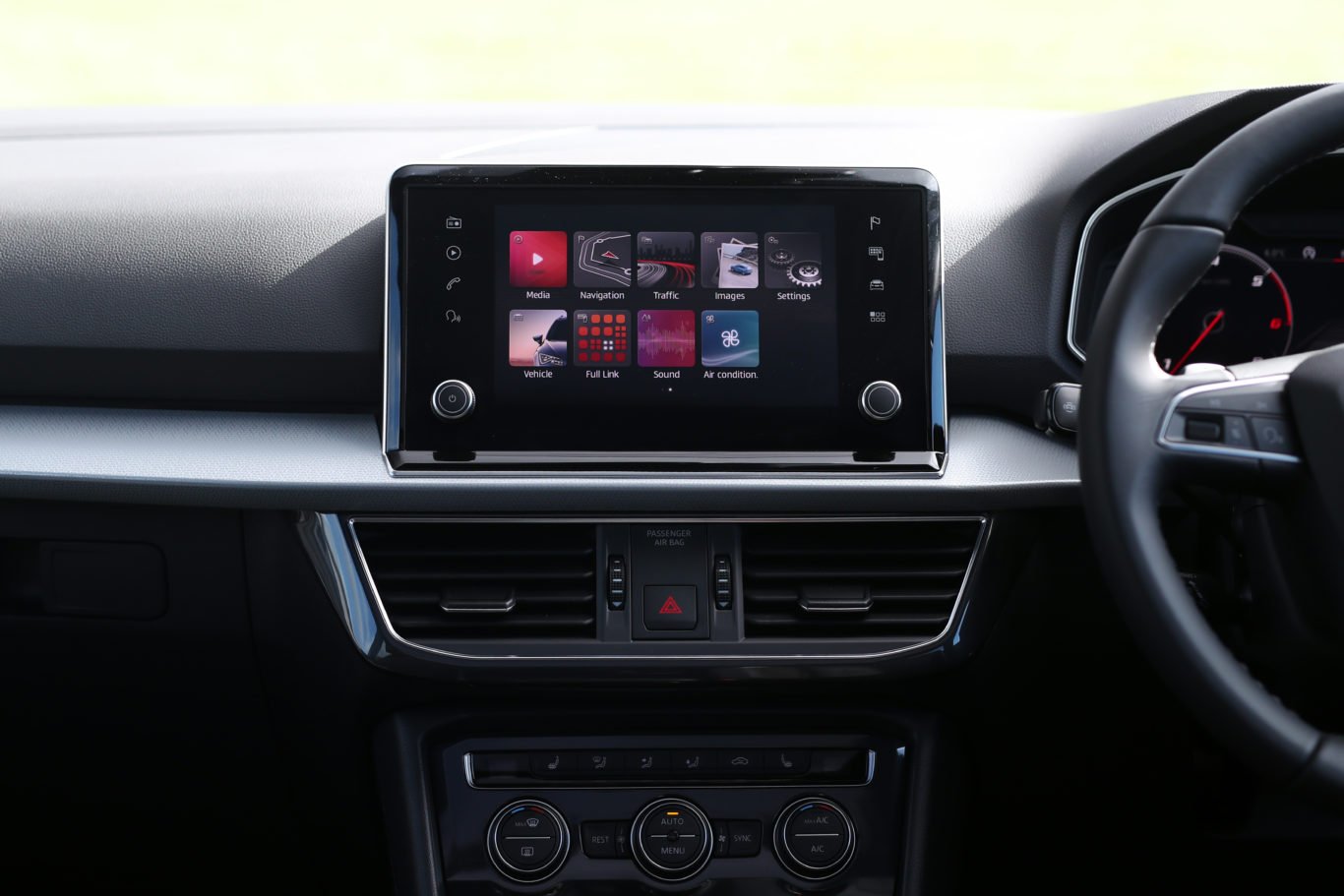 A large infotainment screen is fitted as standard