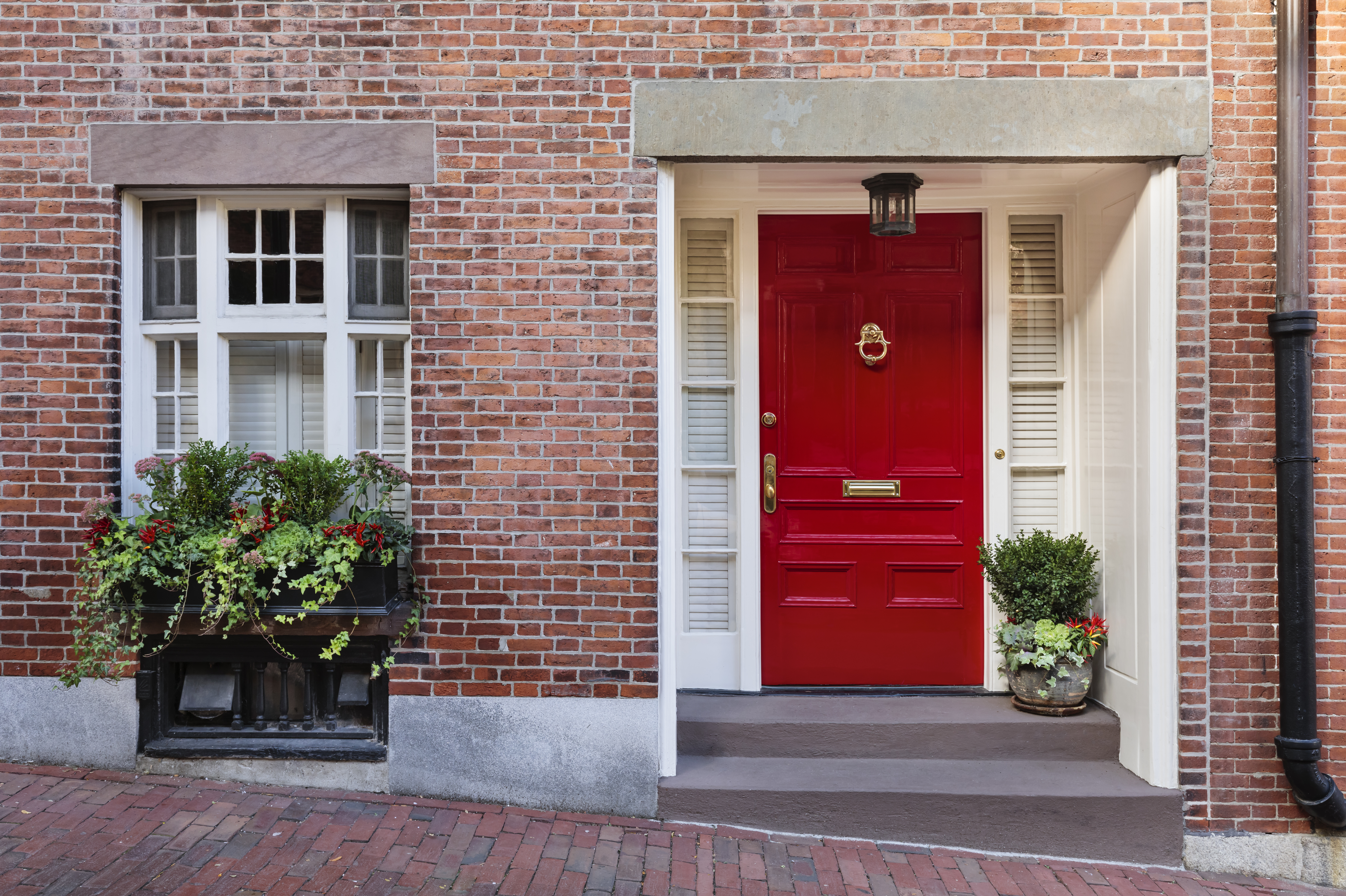 Red door on slope