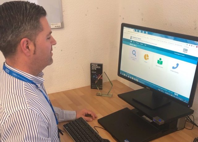 The Capacity Tracker portal can be accessed on any device (NHS England/ PA)