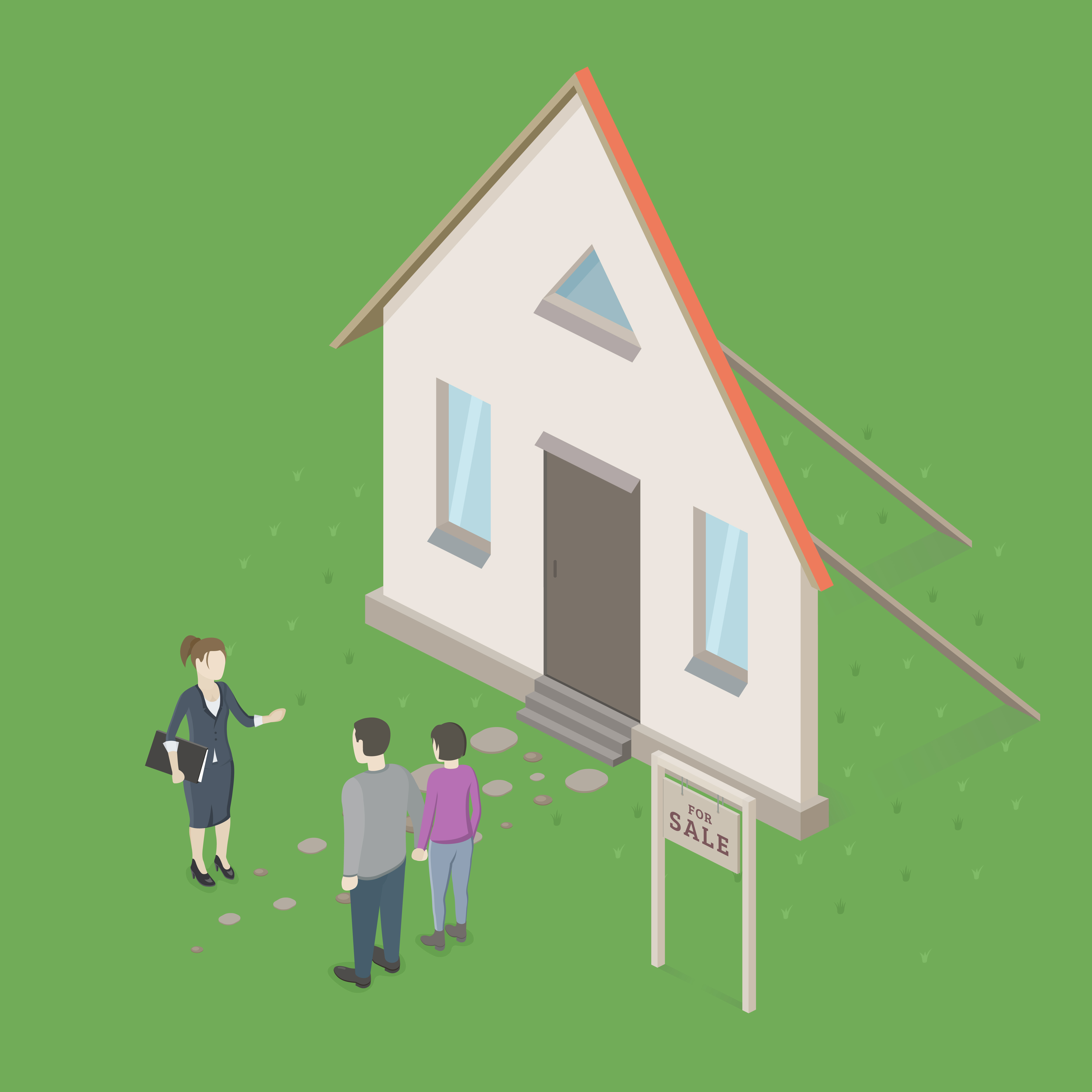 Dishonest estate agent concept
