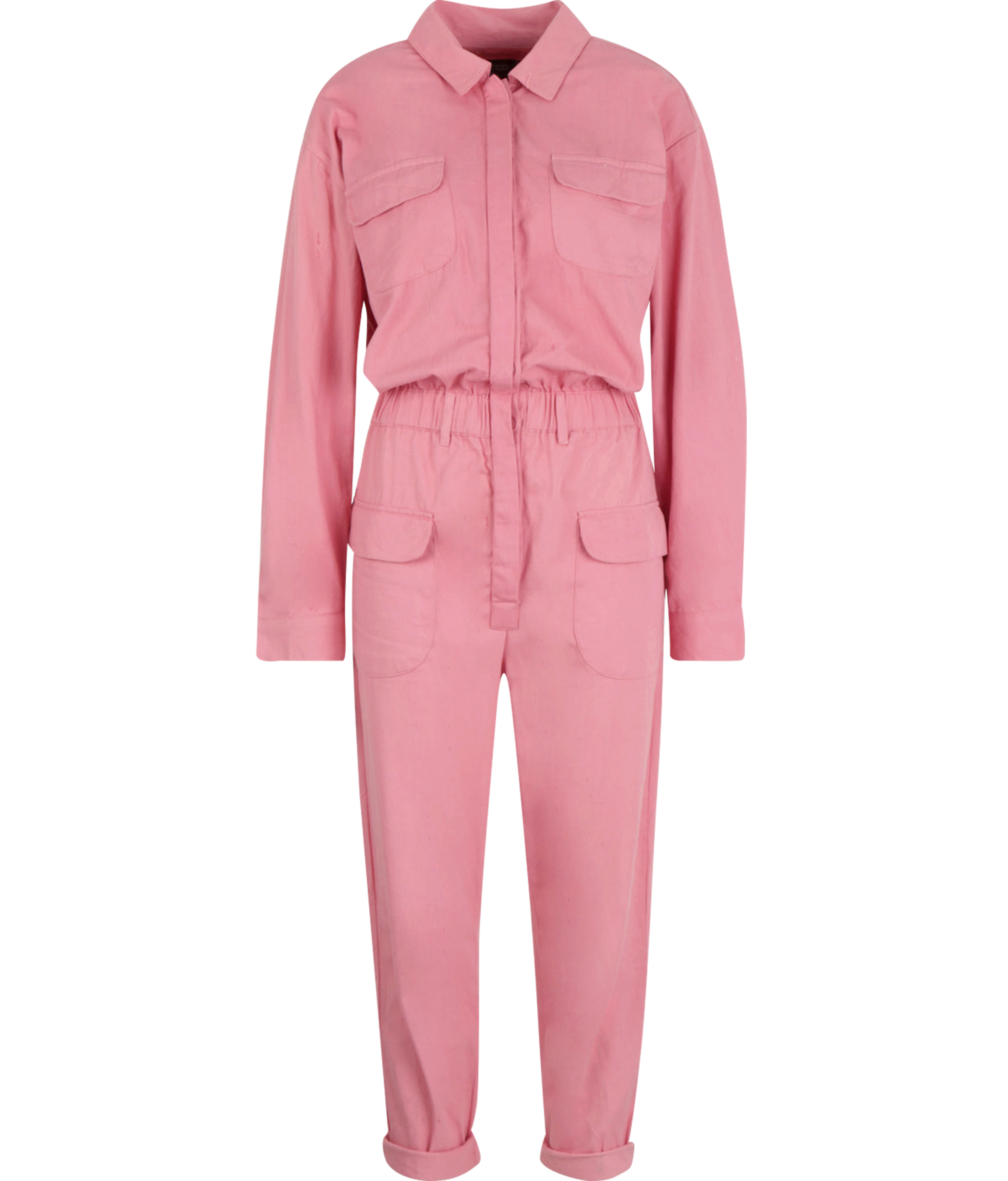 Boohoo Pink Utility Denim Boiler Suit