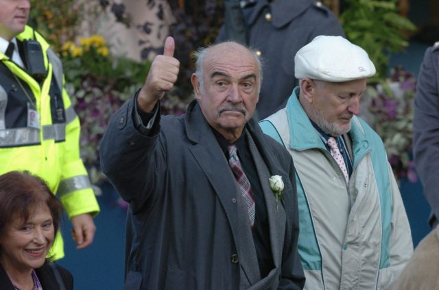 Sir Sean Connery at the opening of the Scottish Parliament building in 2004
