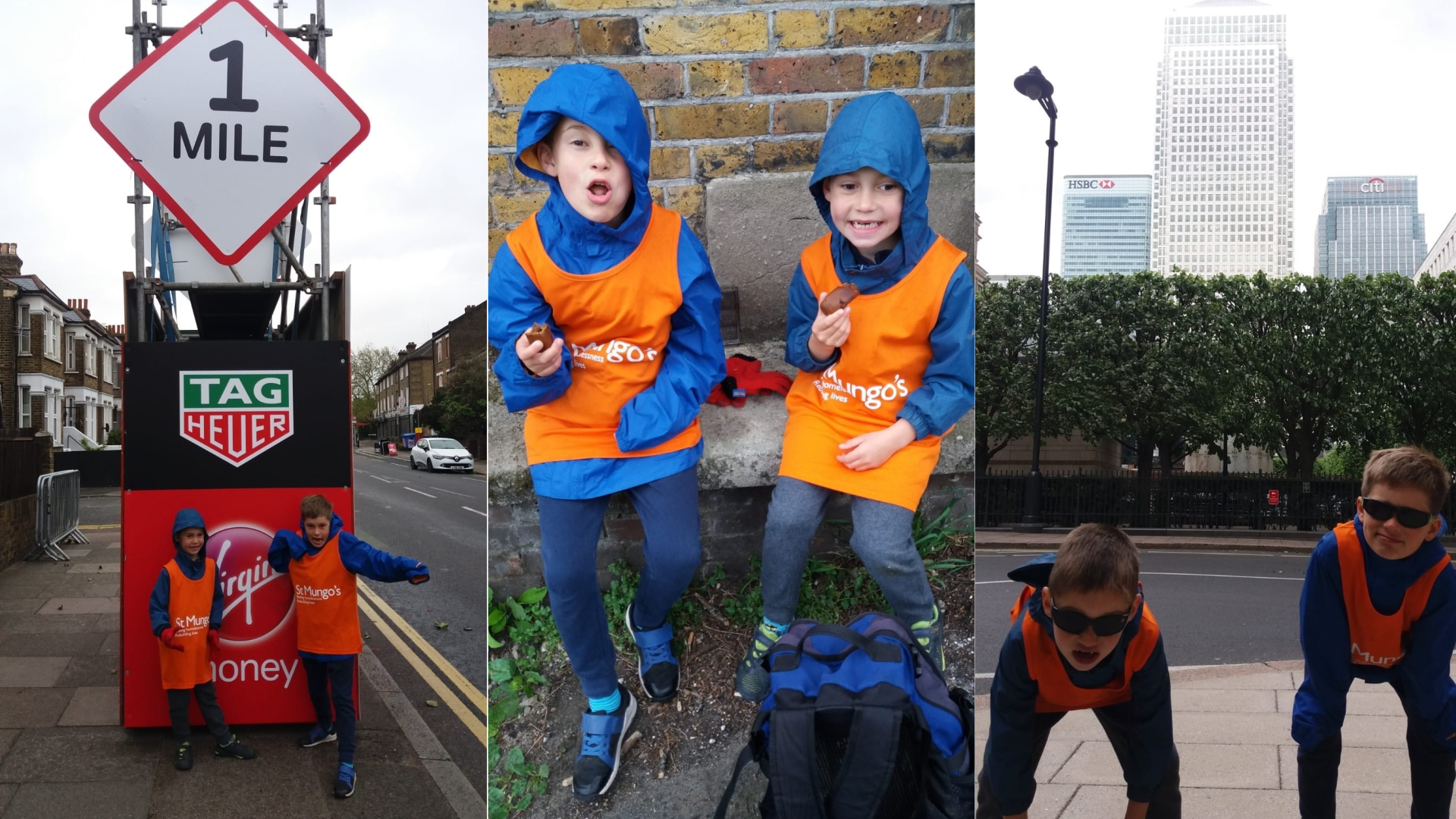 Nicholas and Alex walk the London Marathon route